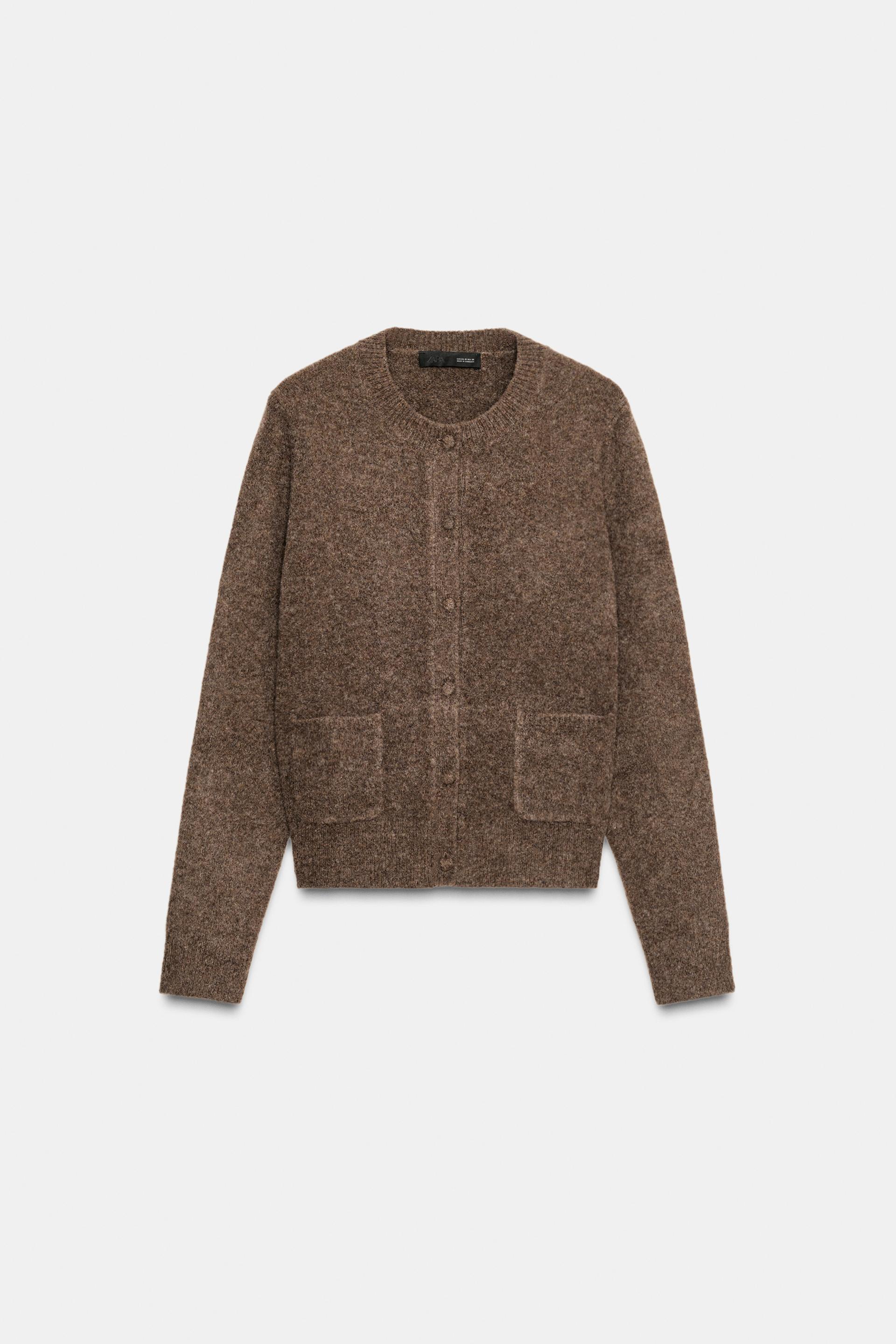 COVERED BUTTON CARDIGAN by ZARA