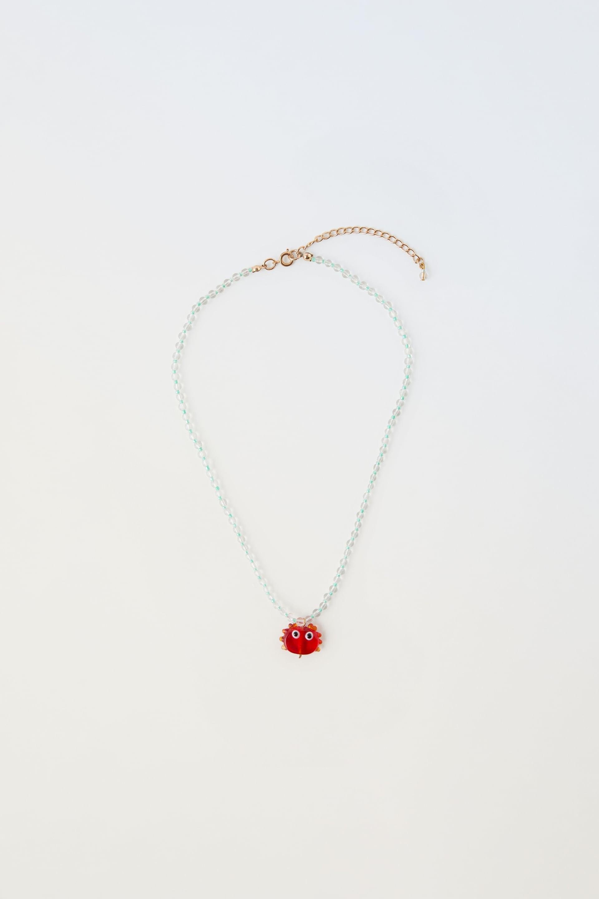 CRAB BEADED NECKLACE by ZARA