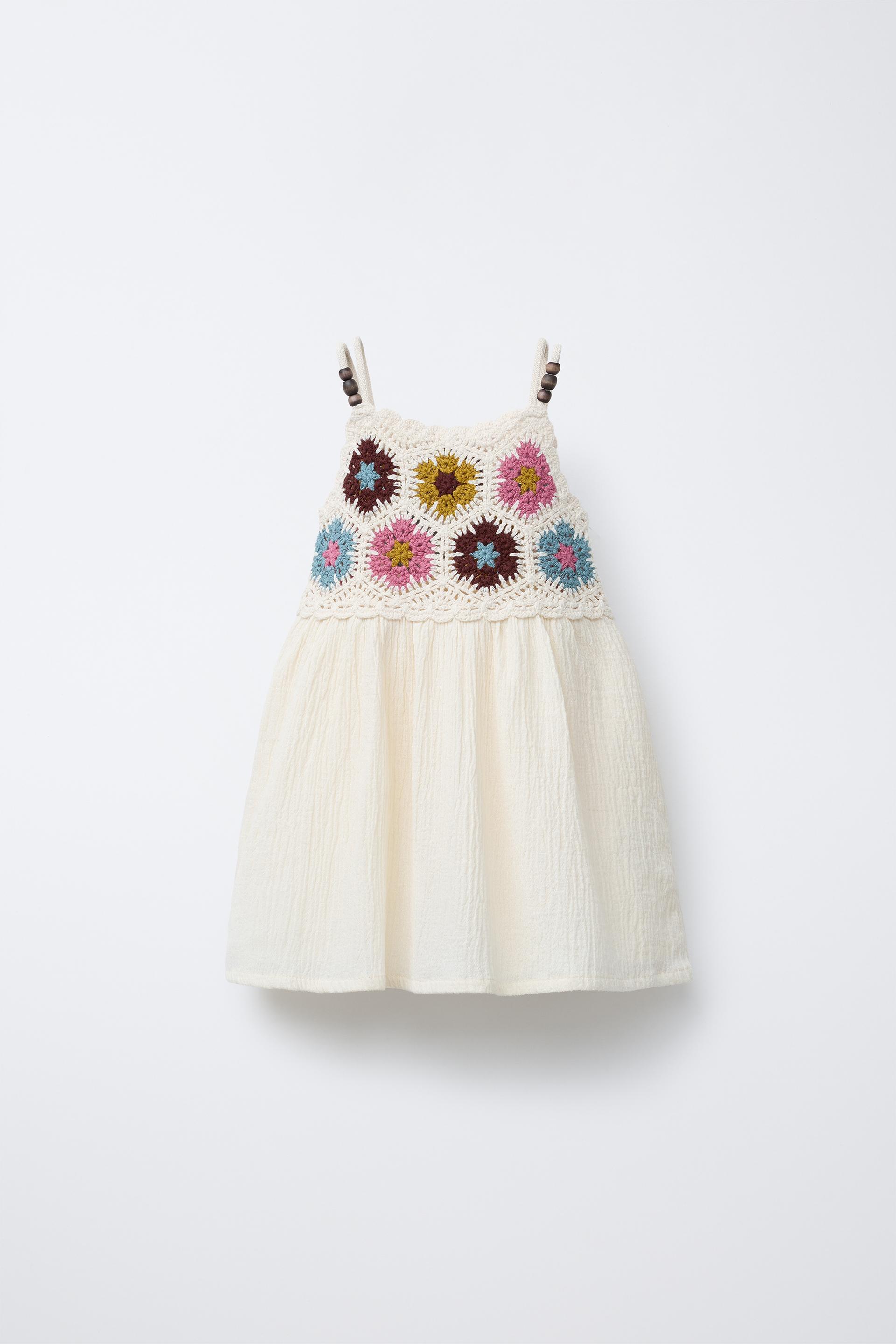 CROCHET KNIT AND BEADED DRESS by ZARA