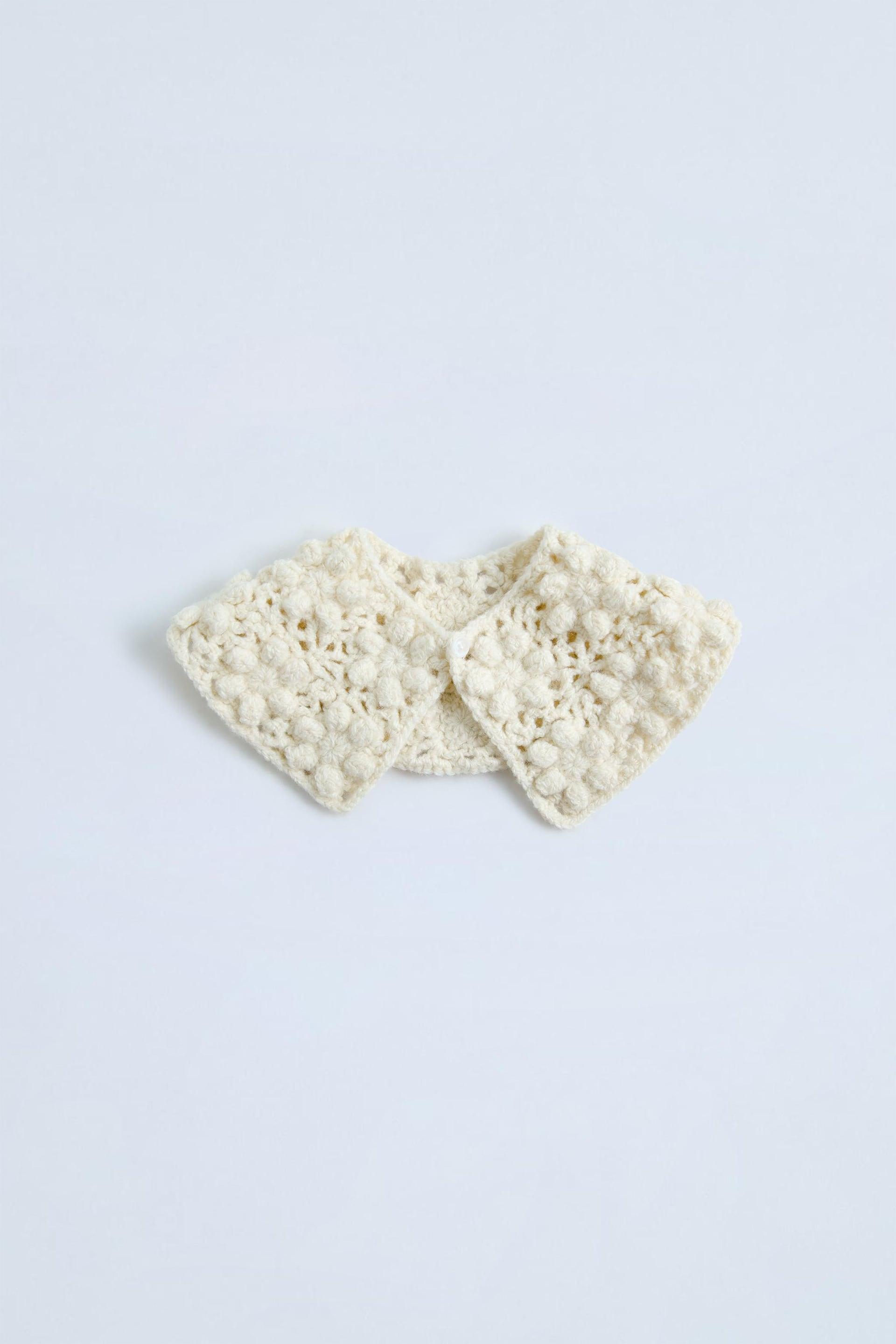 CROCHET KNIT COLLAR by ZARA