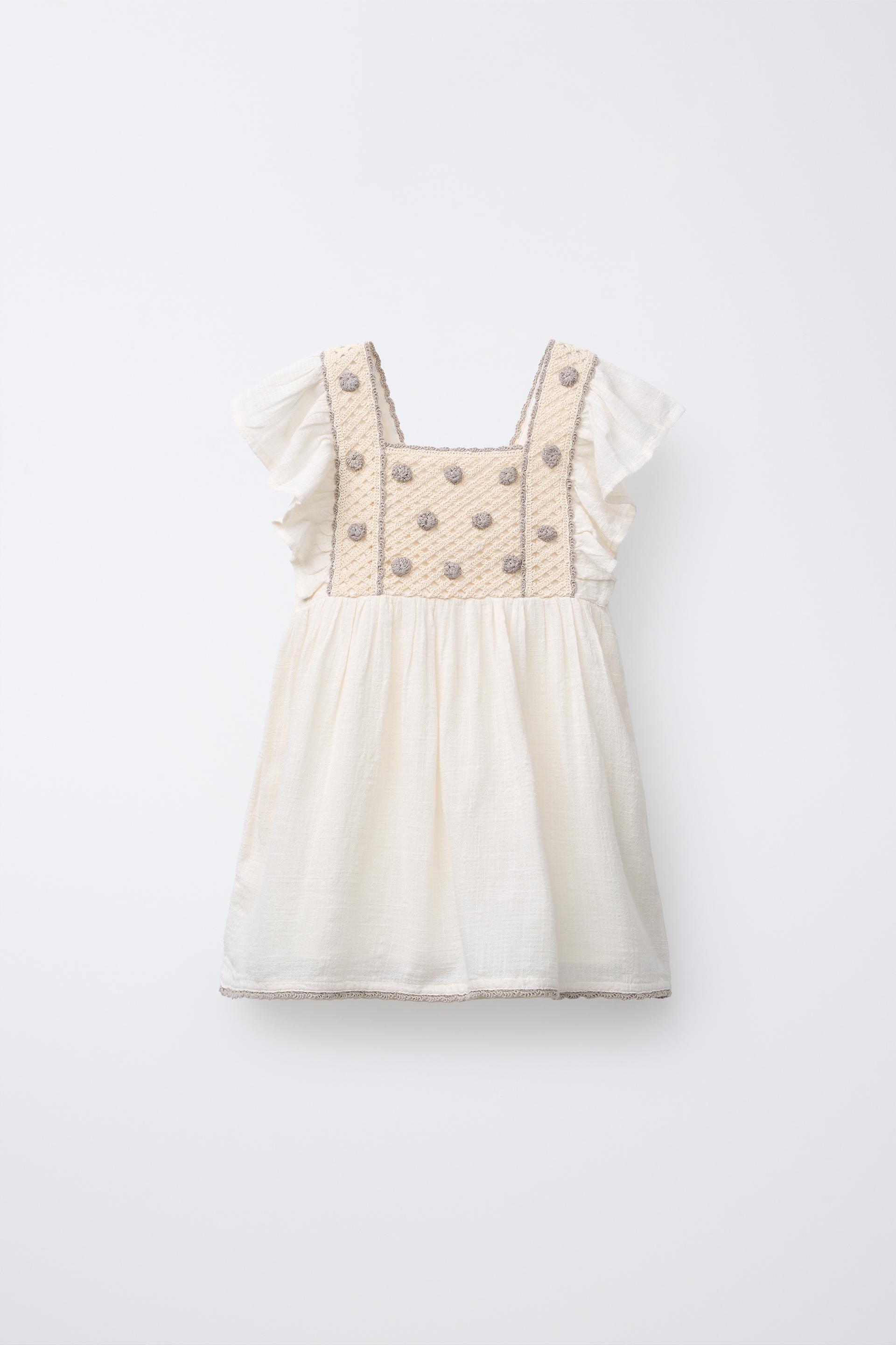 CROCHET KNIT TEXTURED DRESS by ZARA