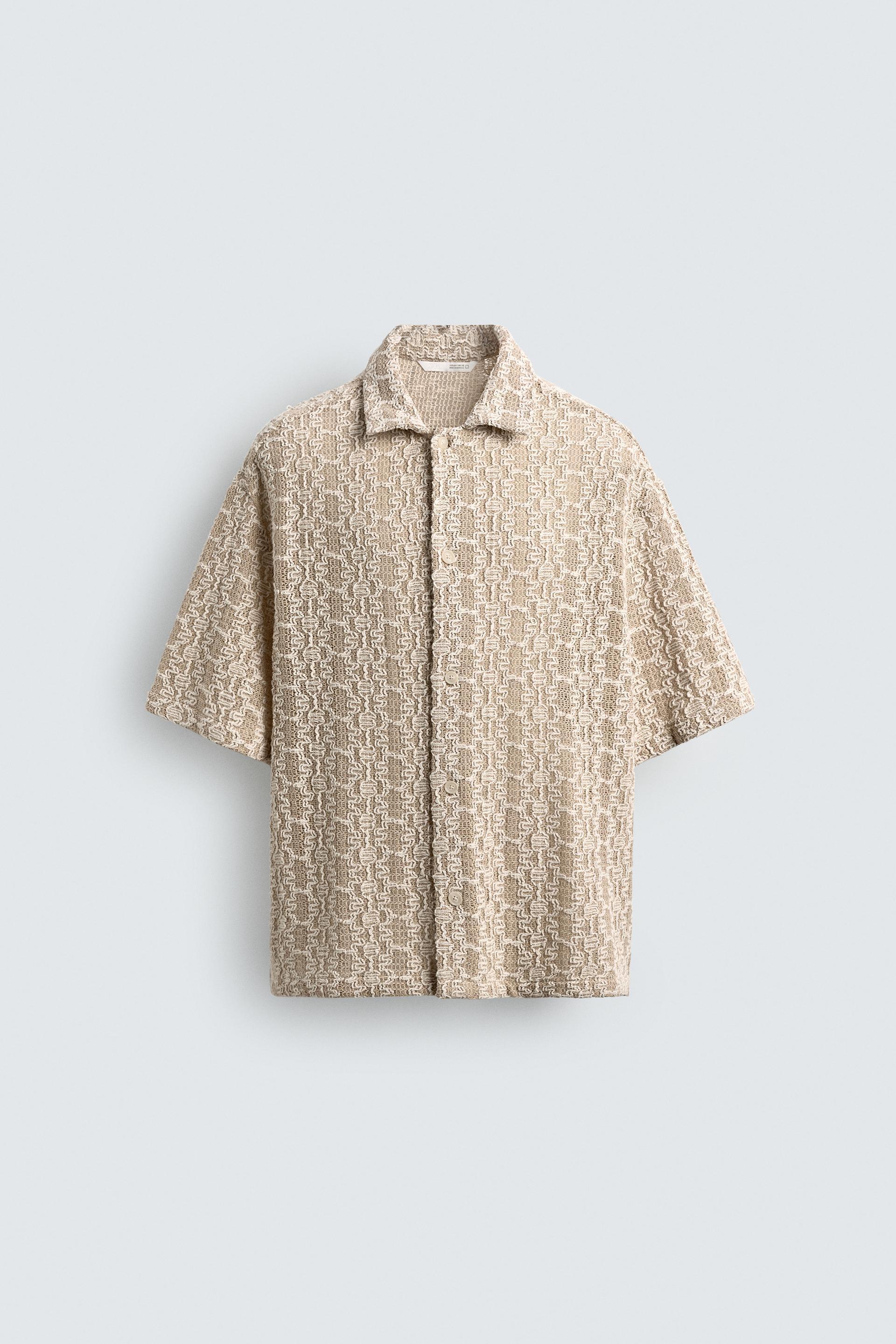 CROCHET TEXTURED SHIRT by ZARA
