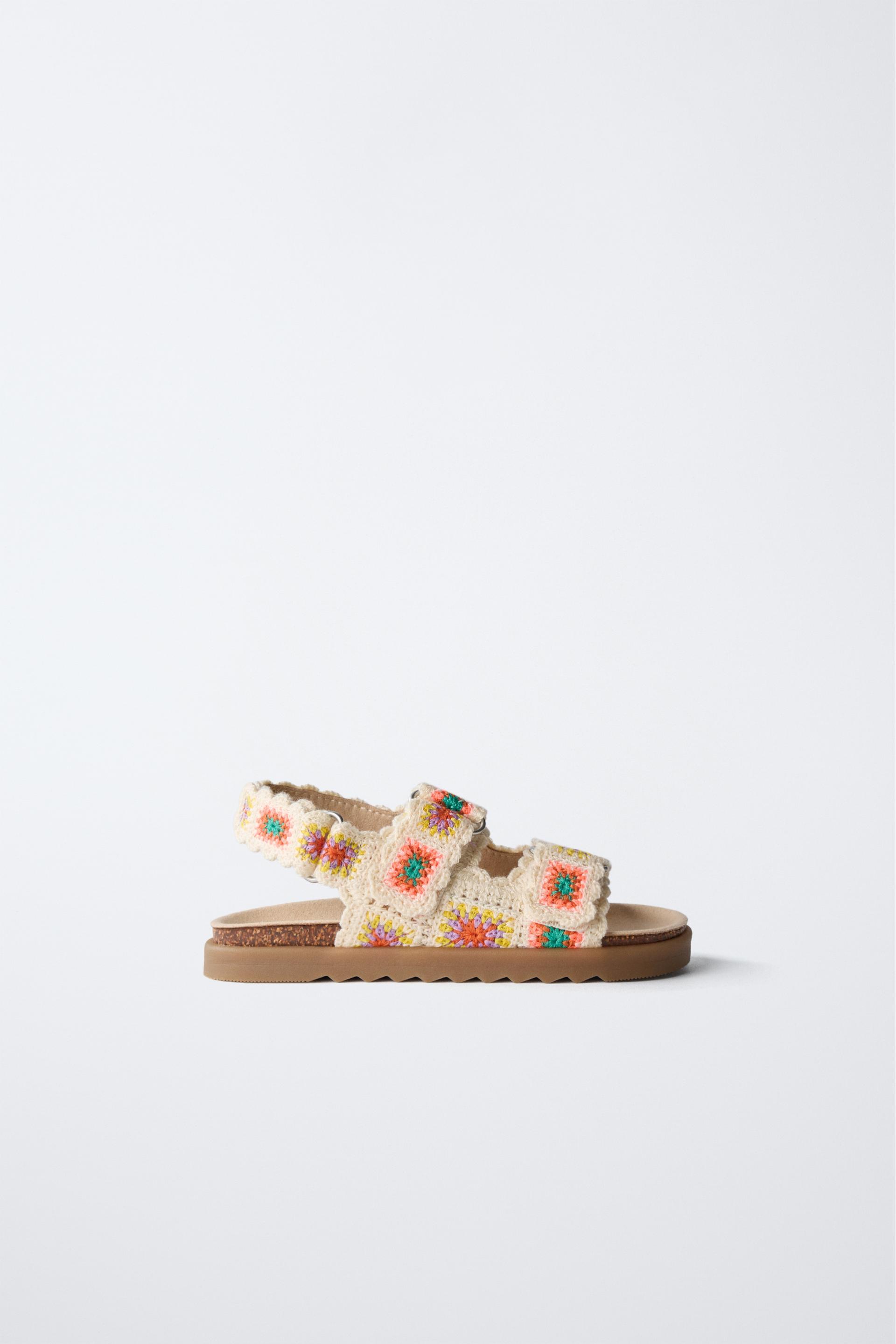 CROCHETED SANDALS by ZARA