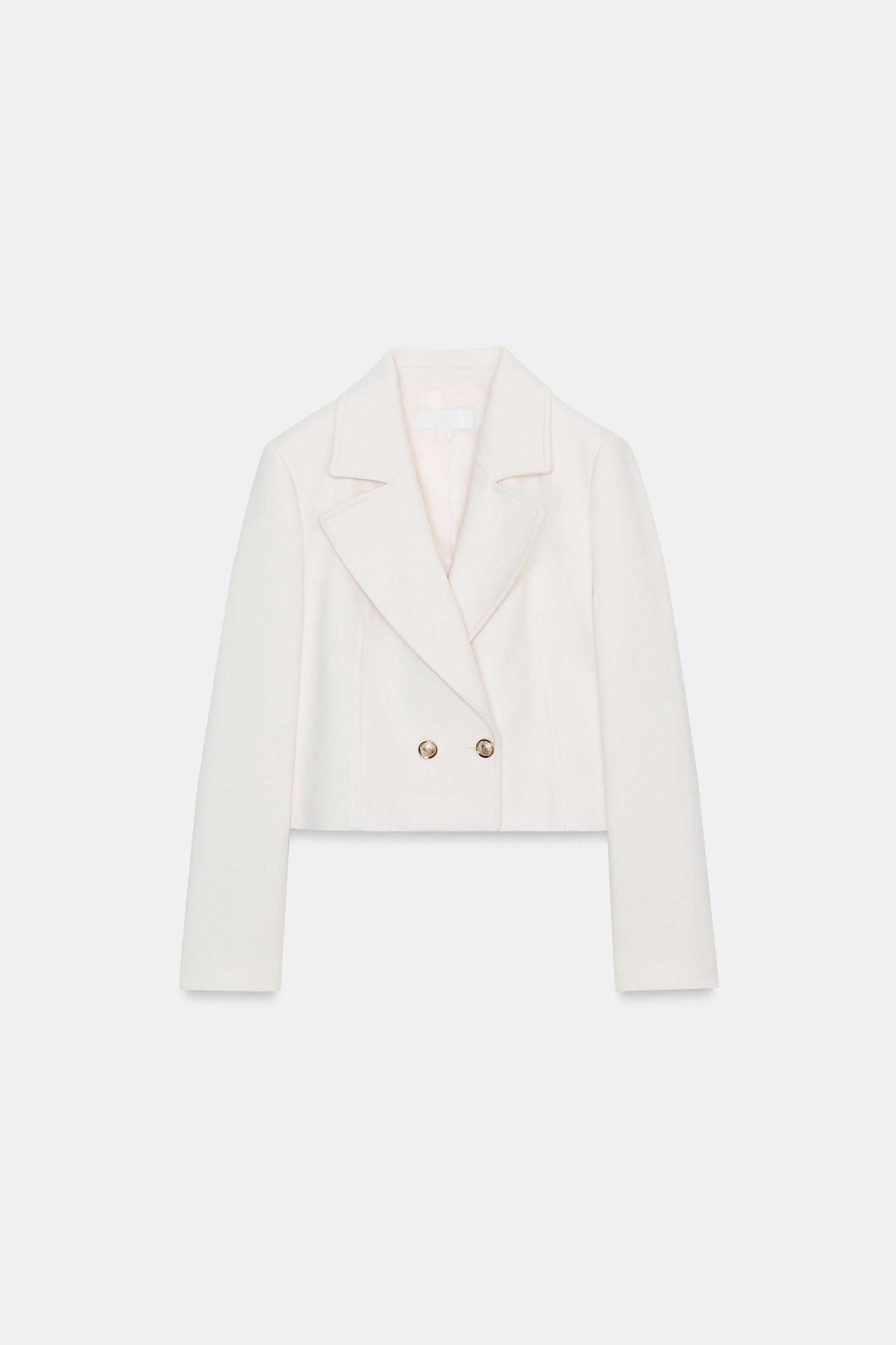 CROPPED DOUBLE-BREASTED BLAZER by ZARA