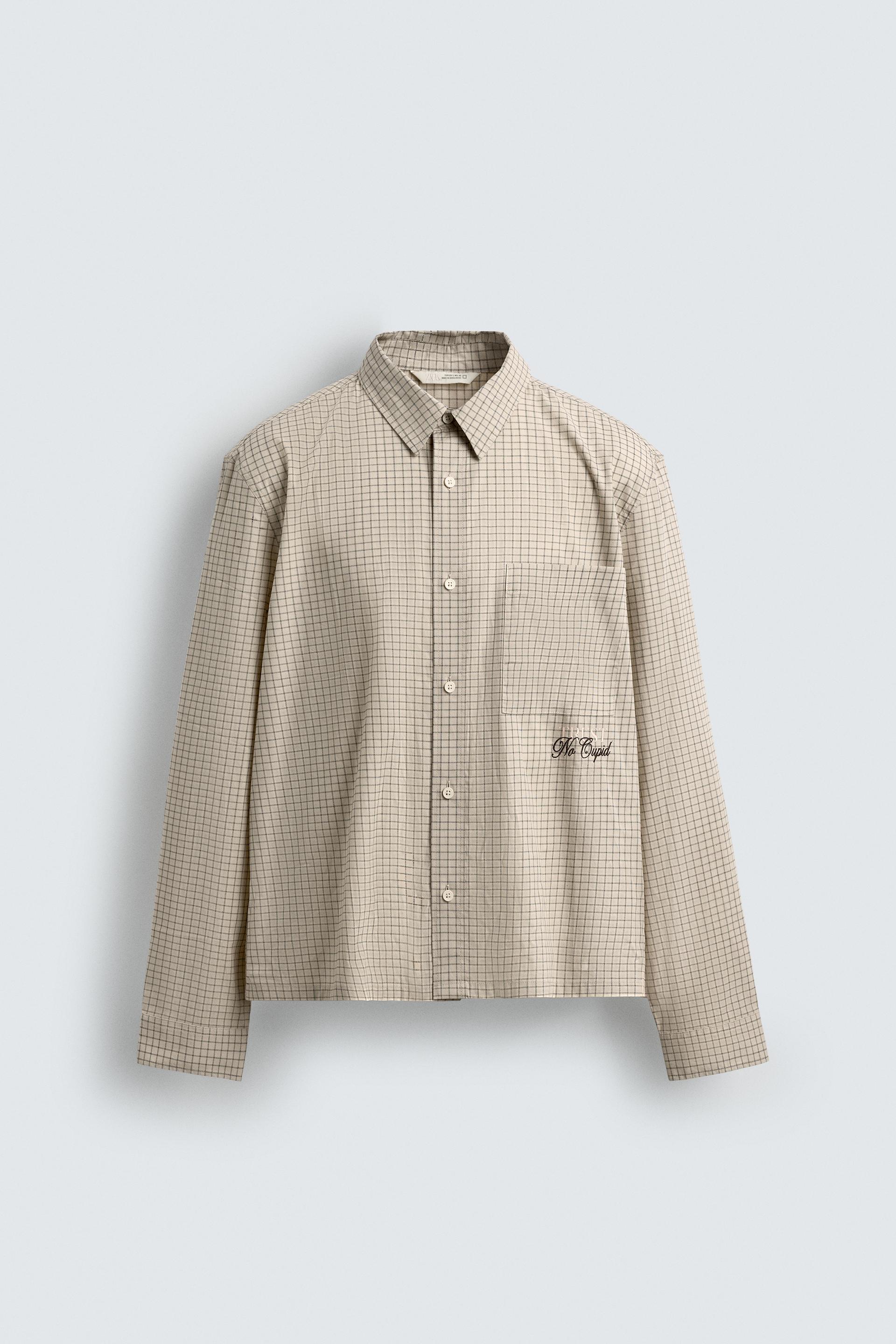 CUPID PRINT PLAID SHIRT by ZARA