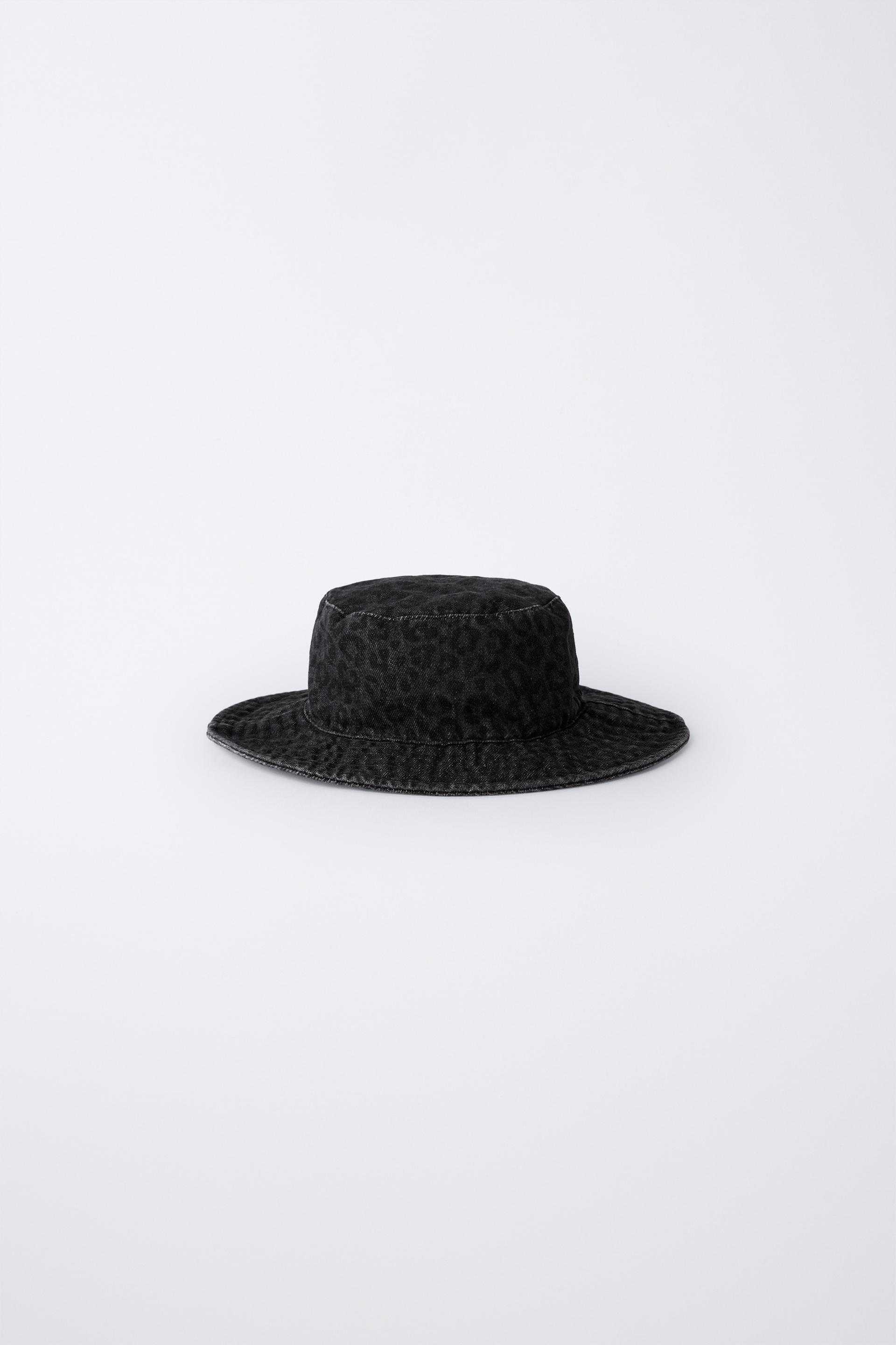DENIM ANIMAL PRINT BUCKET HAT by ZARA