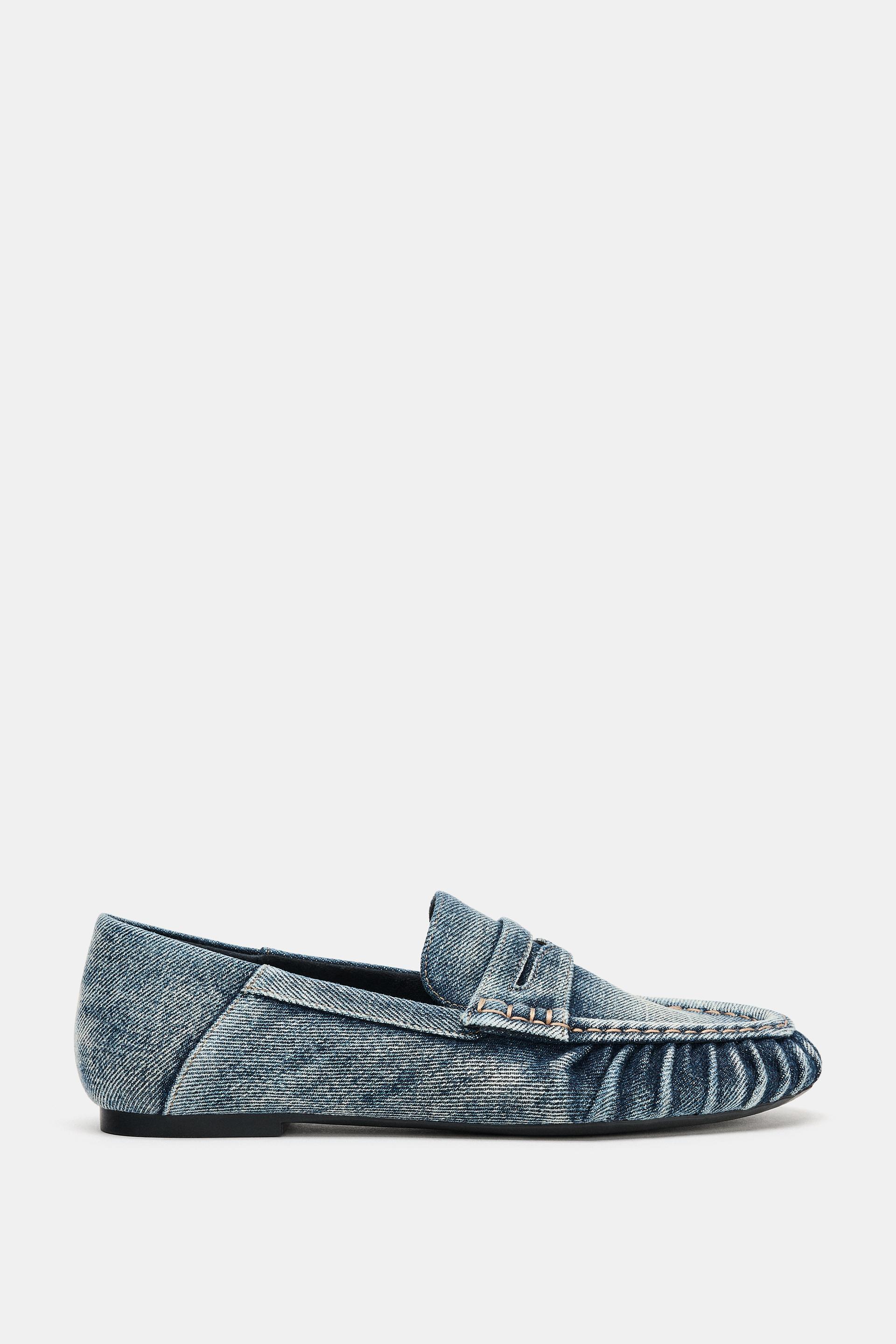 DENIM EFFECT LOAFERS by ZARA