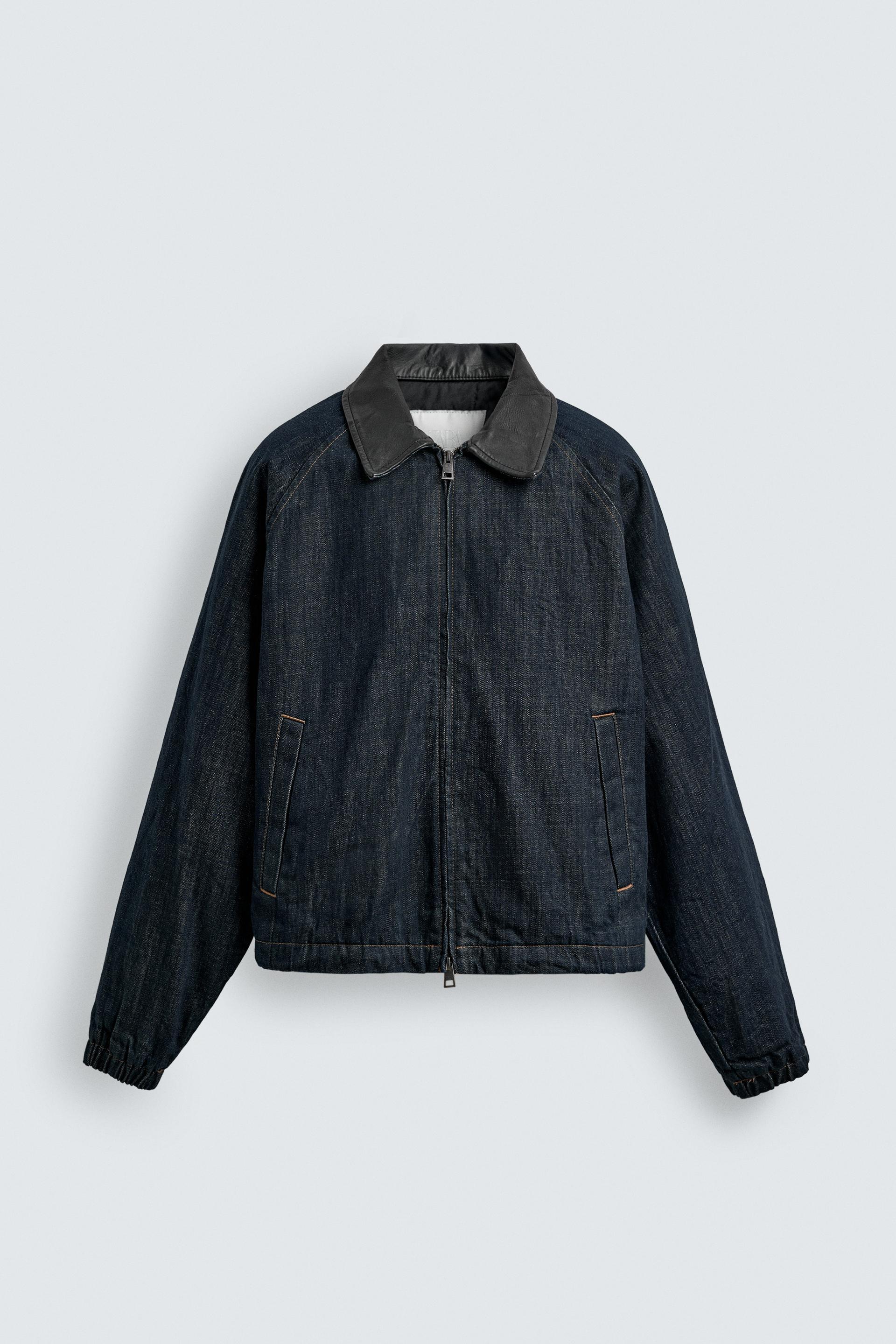 DENIM JACKET WITH COMBINED COLLAR by ZARA