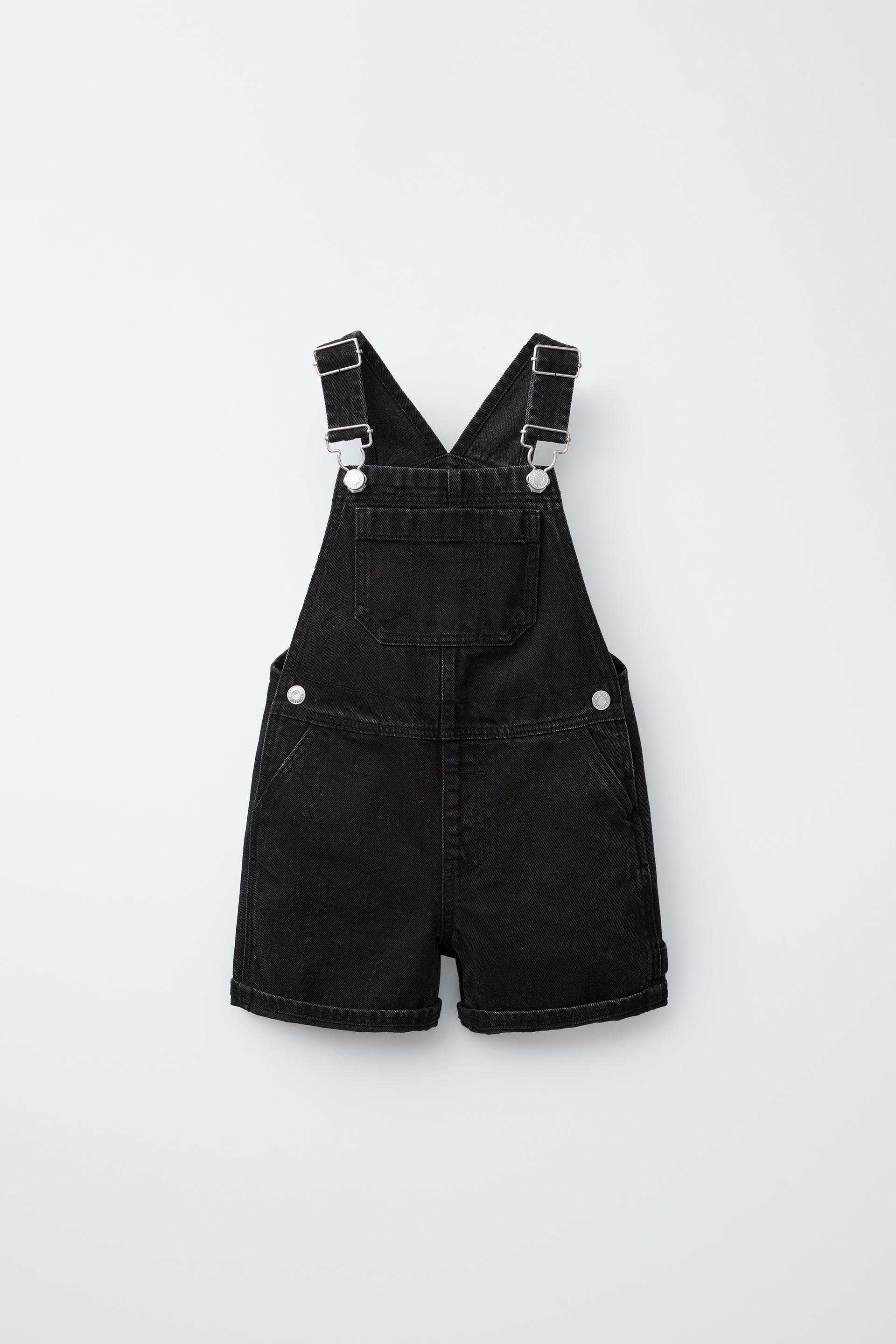 DENIM OVERALL SHORTS by ZARA