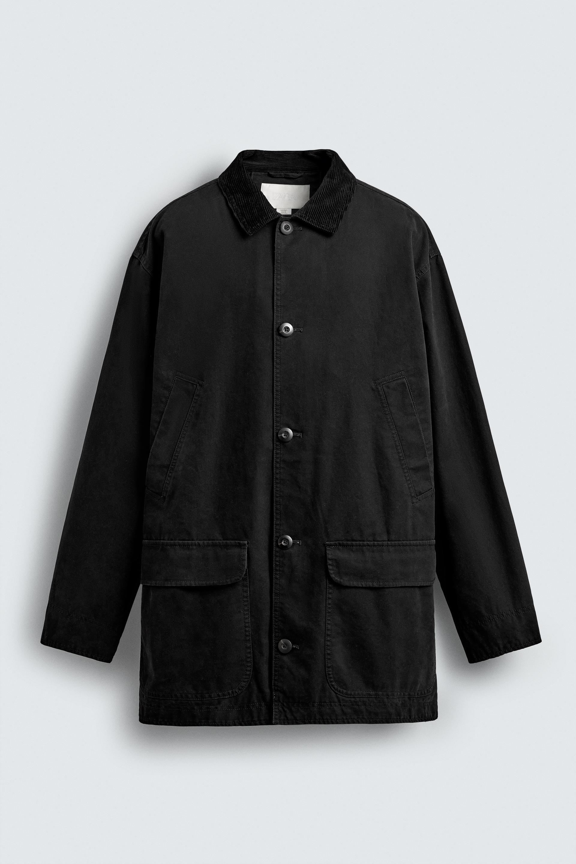 DENIM TRENCH COAT WITH CONTRASTING COLLAR by ZARA