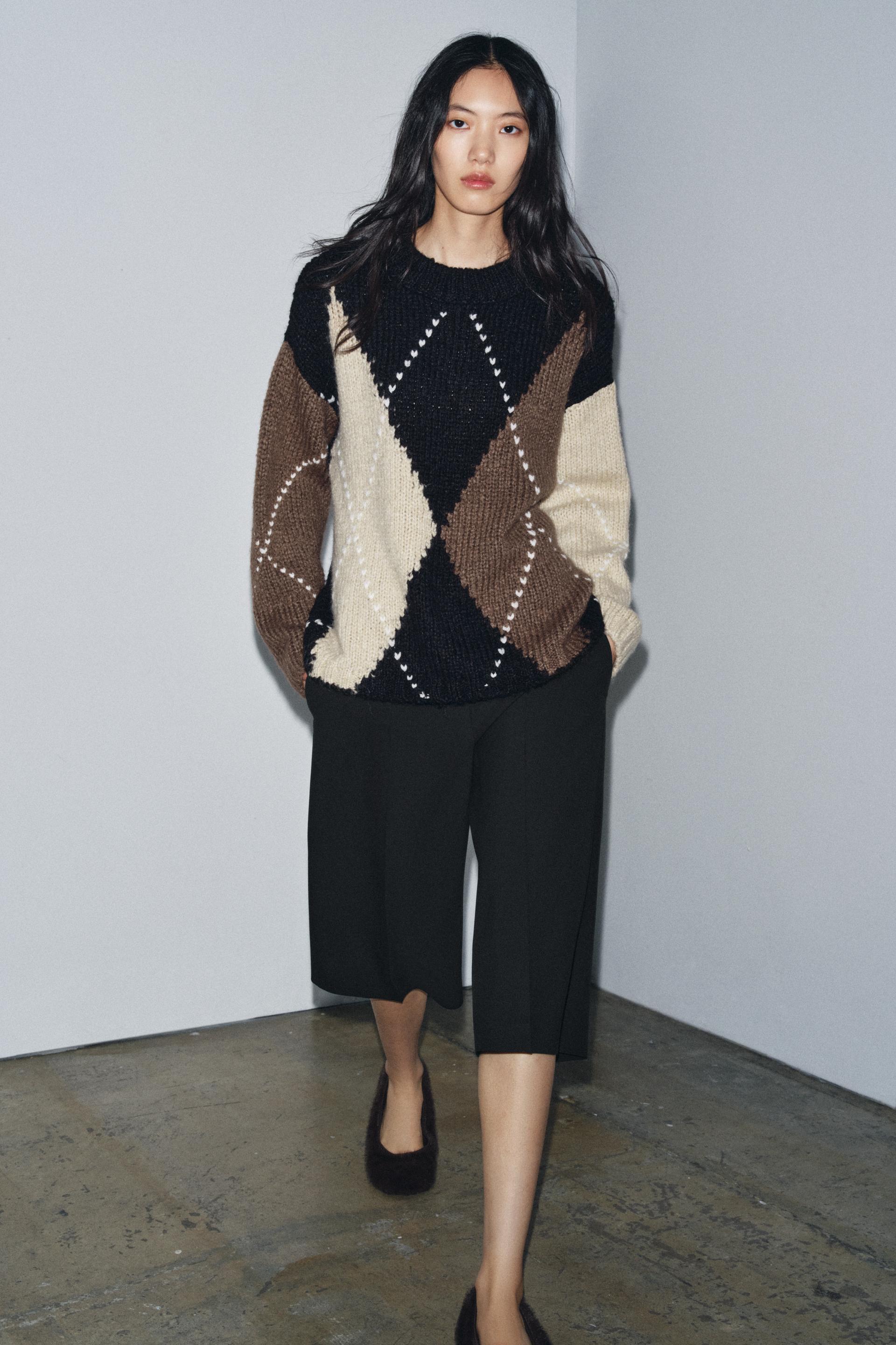 DIAMOND KNIT JUMPER by ZARA
