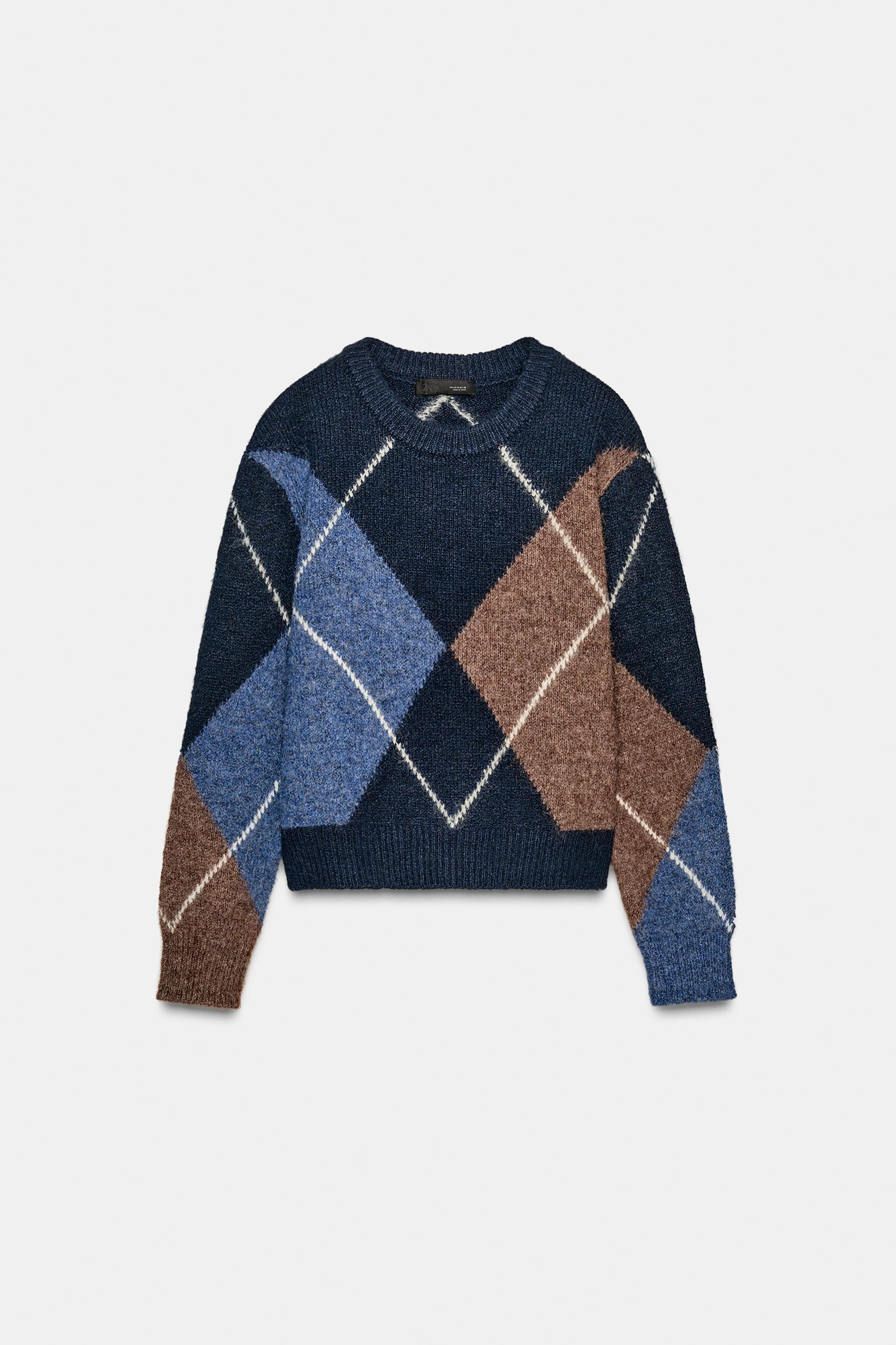 DIAMOND KNIT JUMPER by ZARA