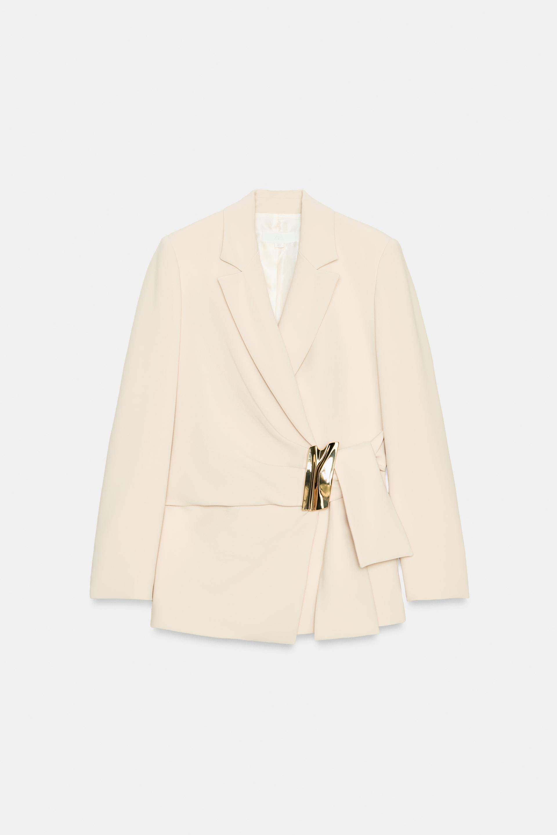 DOUBLE-BREASTED BLAZER WITH BUCKLE by ZARA