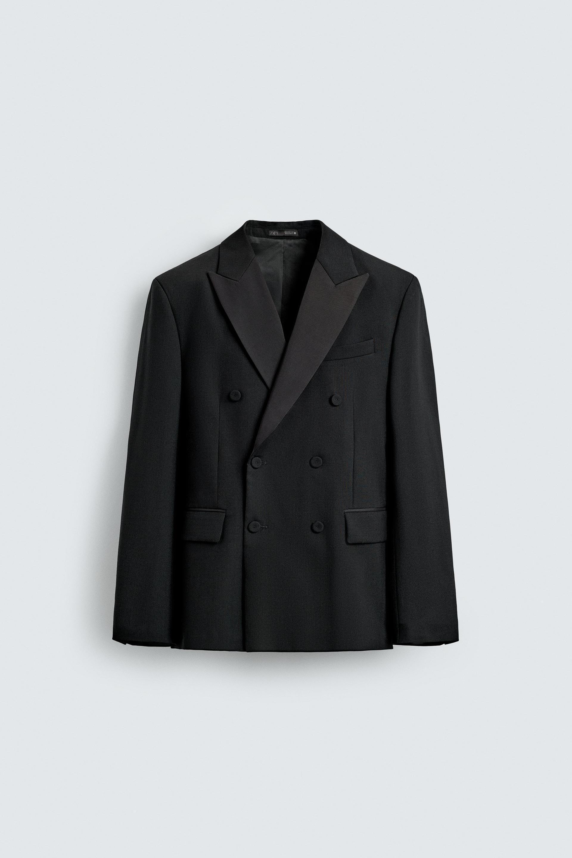 DOUBLE BREASTED TUXEDO BLAZER by ZARA