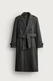DOUBLE-BREASTED WOOL COAT WITH BELT by ZARA DOUBLE-BREASTED WOOL COAT WITH BELT by ZARA