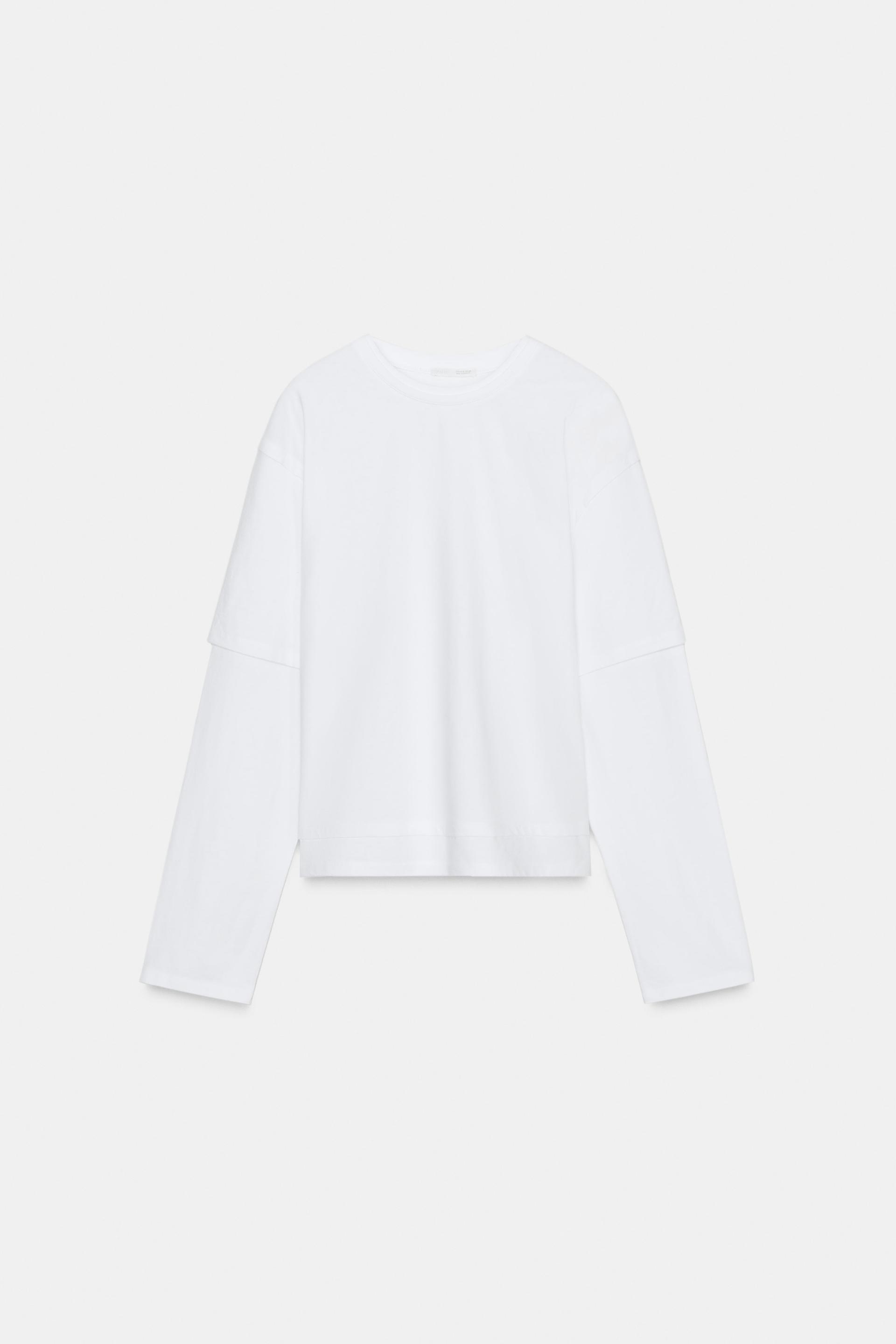 DOUBLE EFFECT LONG SLEEVE T-SHIRT by ZARA