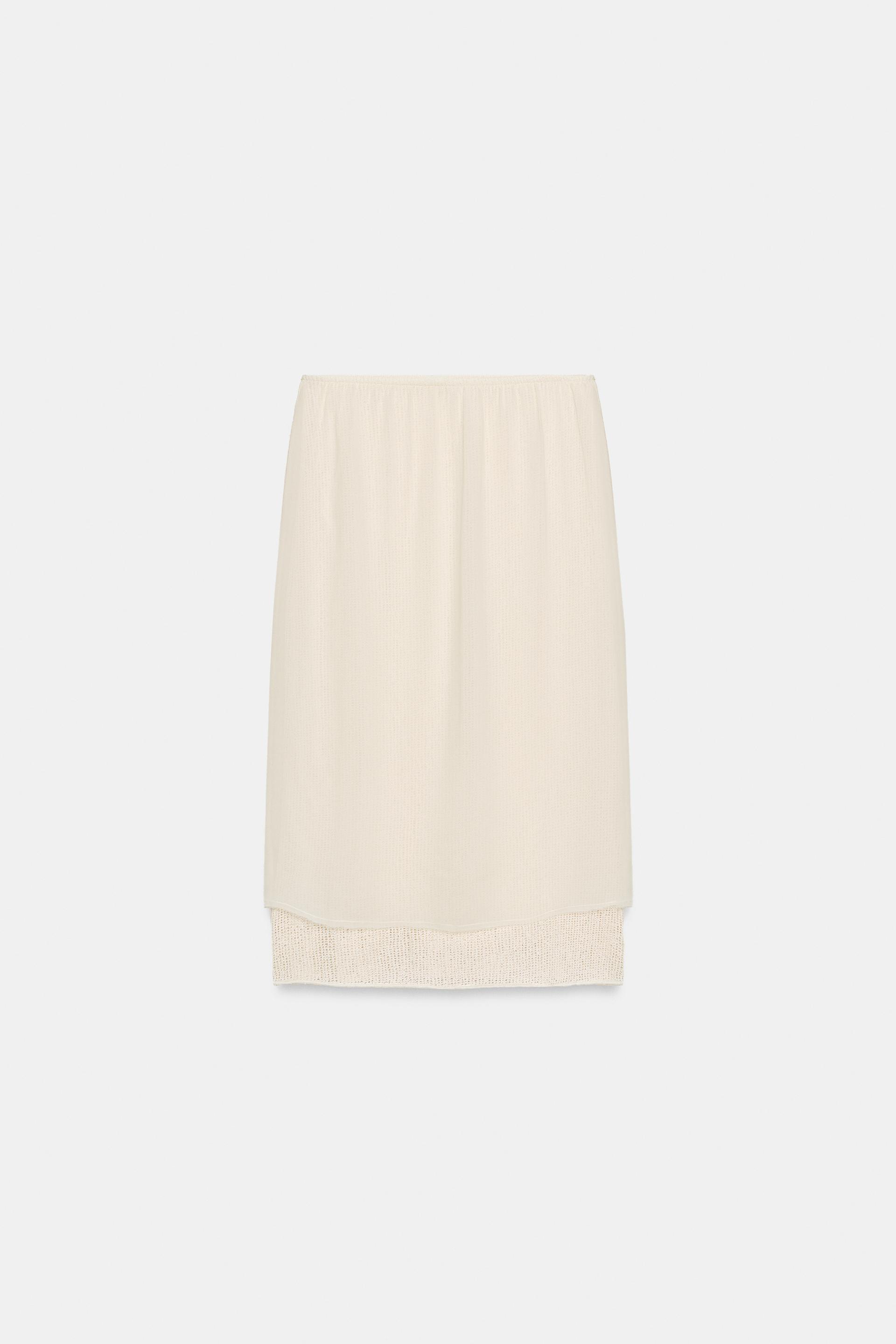 DOUBLE EFFECT MIDI SKIRT by ZARA