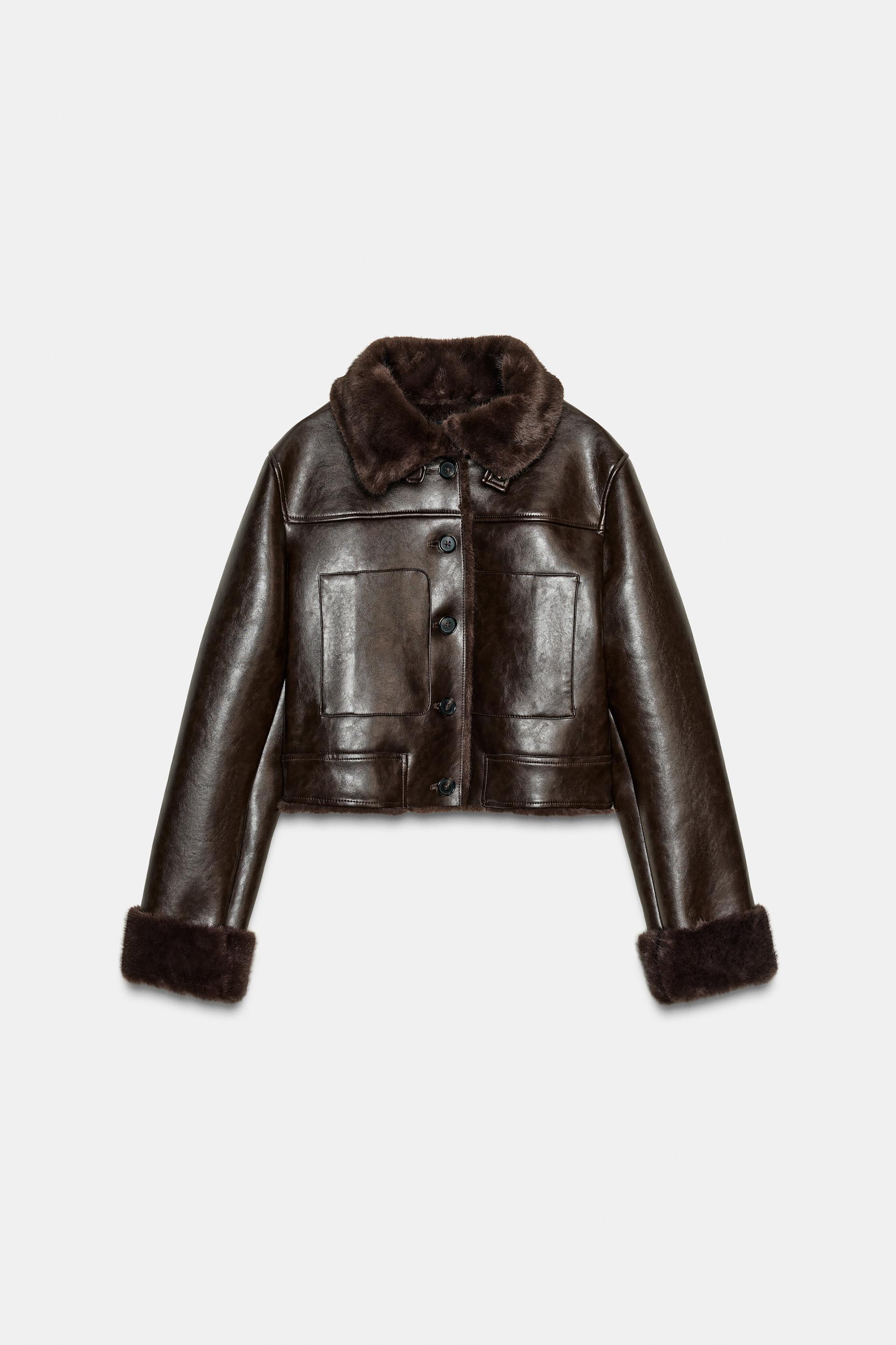 DOUBLE FACED FAUX FUR JACKET by ZARA