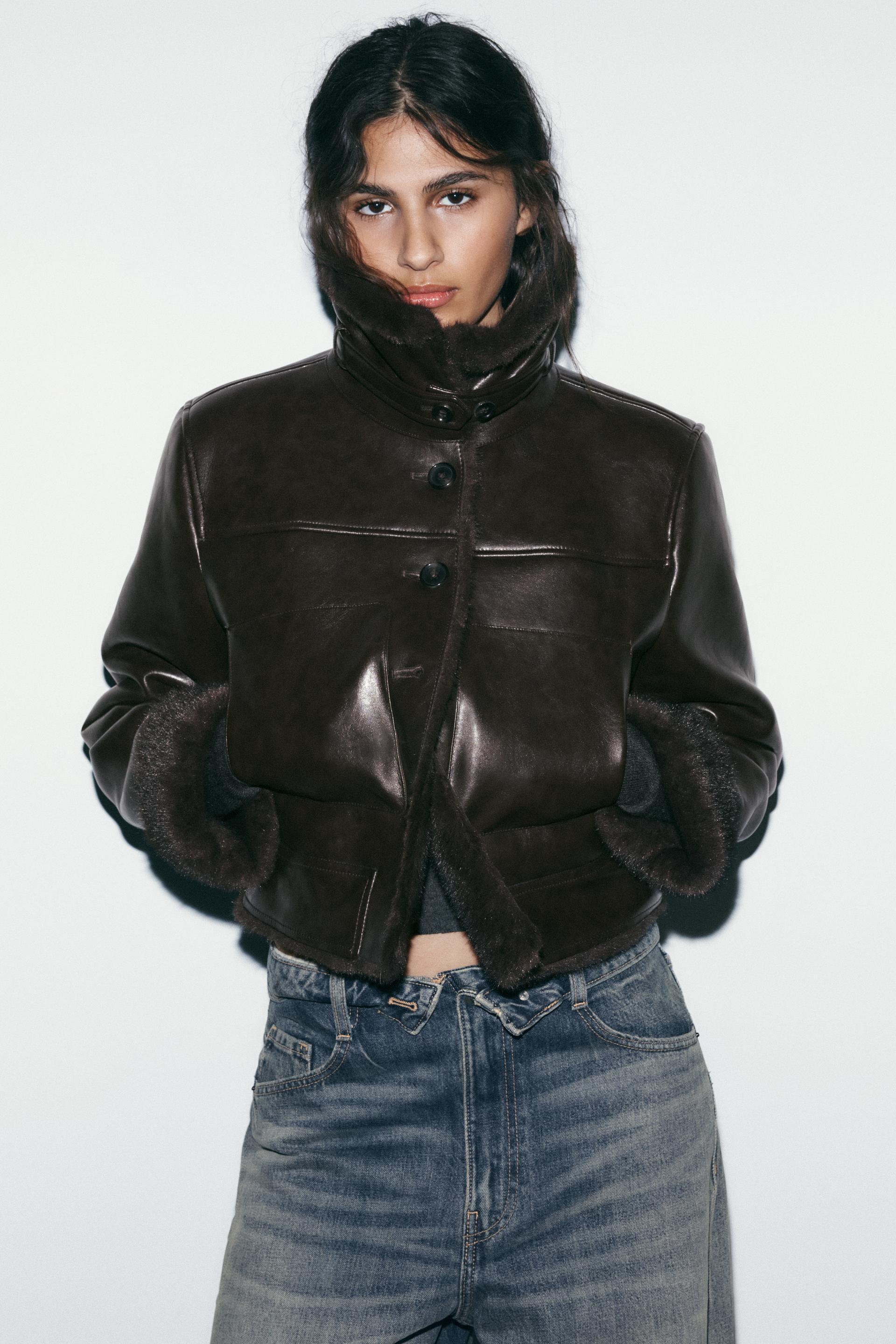DOUBLE FACED FAUX FUR JACKET by ZARA