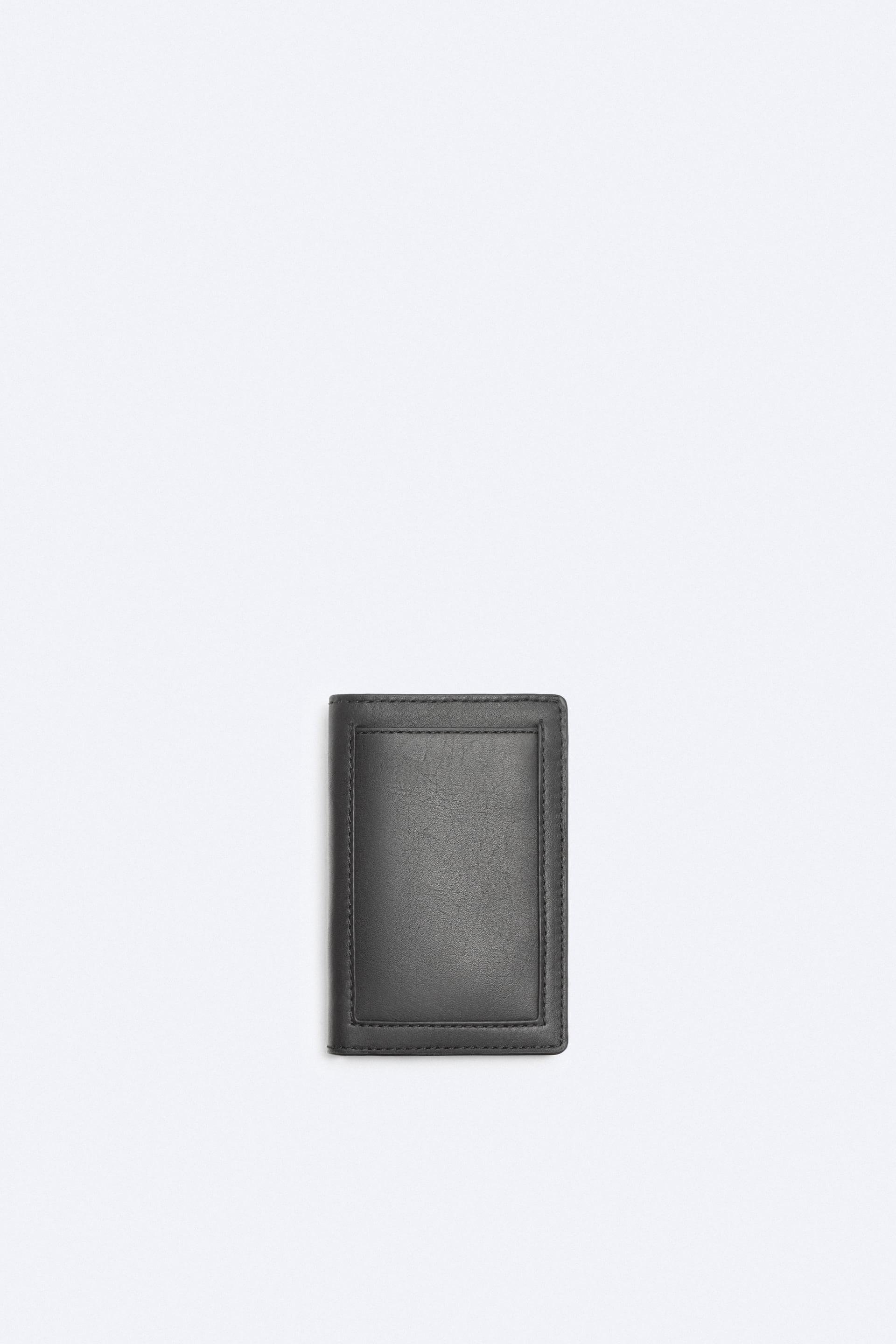 DOUBLE LEATHER CARD HOLDER by ZARA