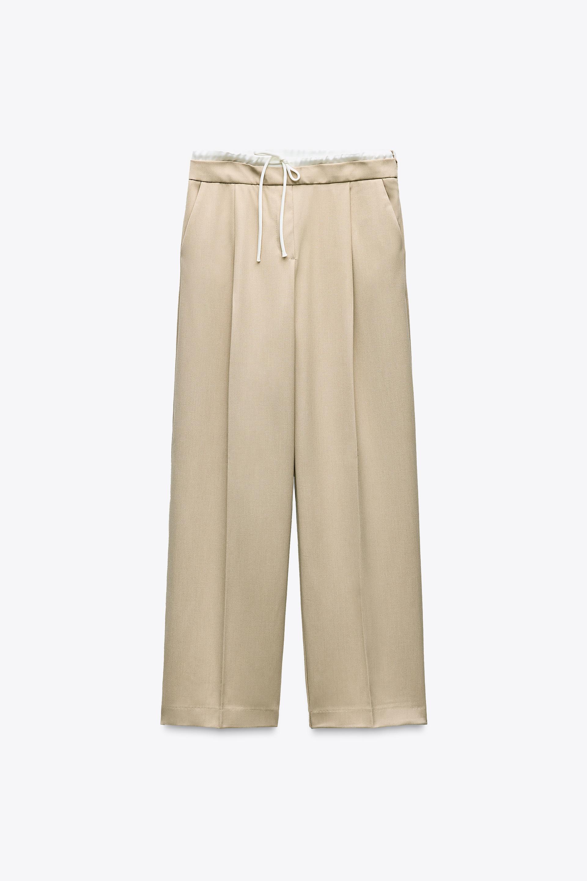 DOUBLE WAIST WIDE LEG PANTS by ZARA