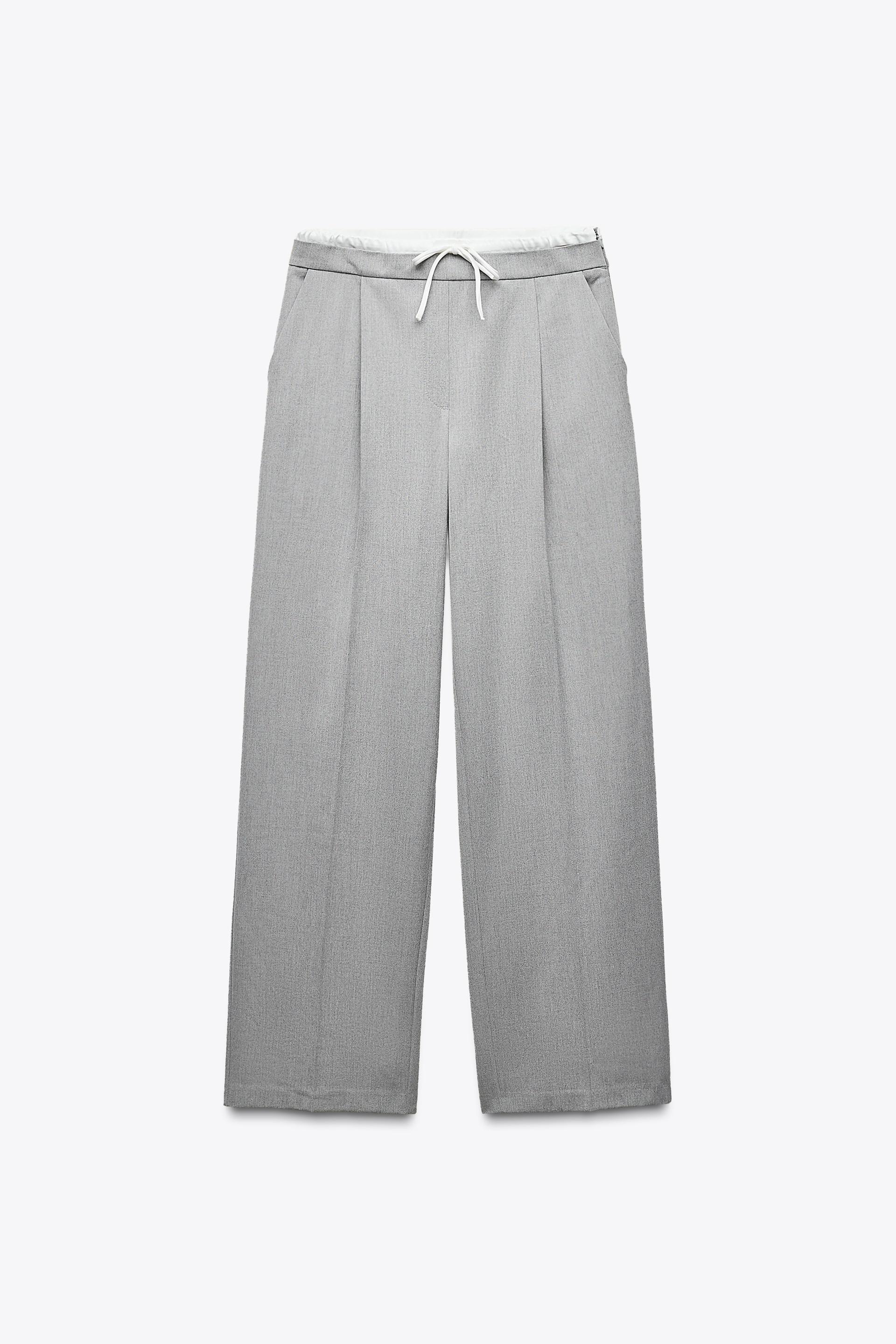 DOUBLE WAIST WIDE LEG PANTS by ZARA