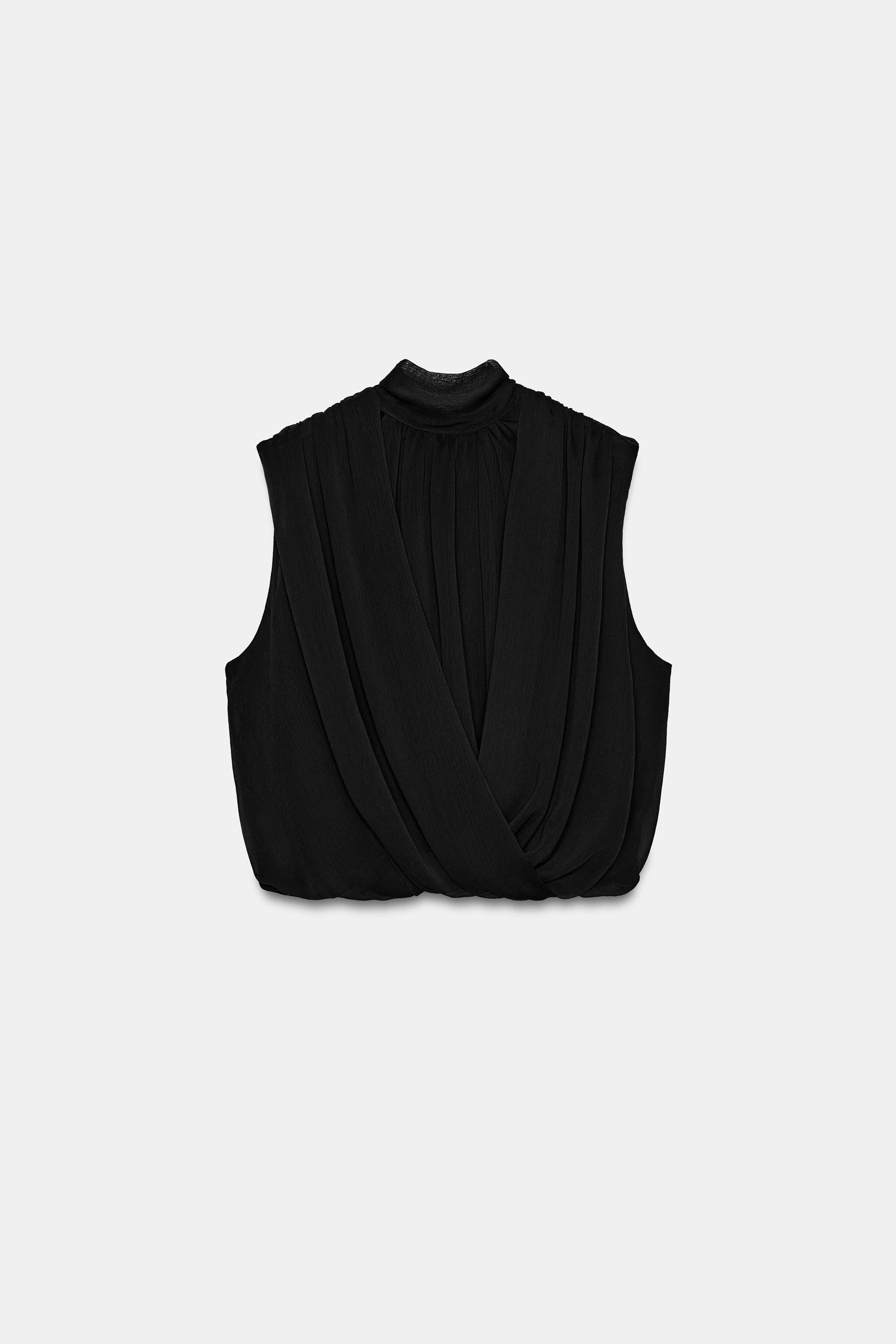 DRAPED BALLOON TOP by ZARA