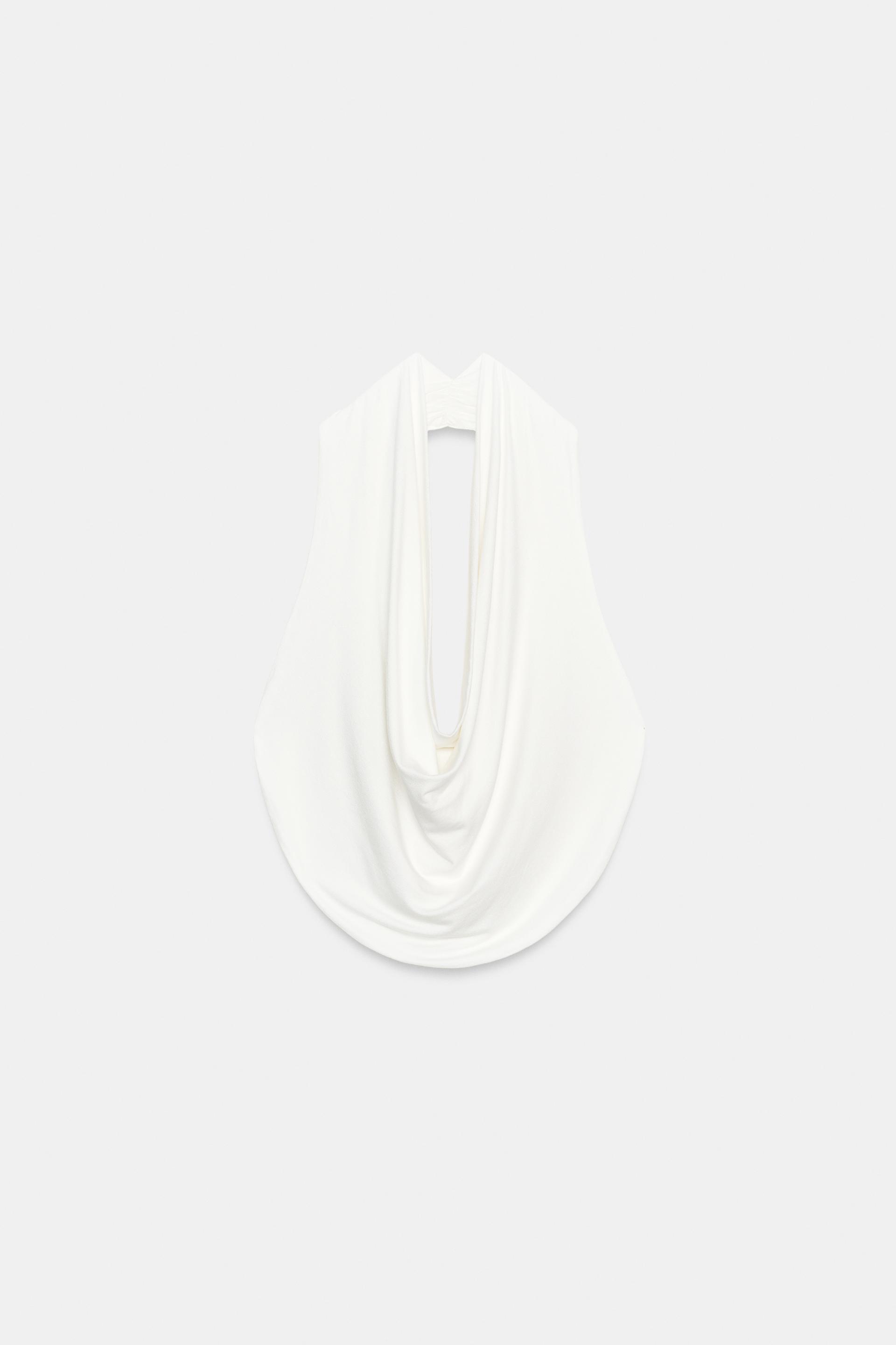 DRAPED HALTER TOP by ZARA