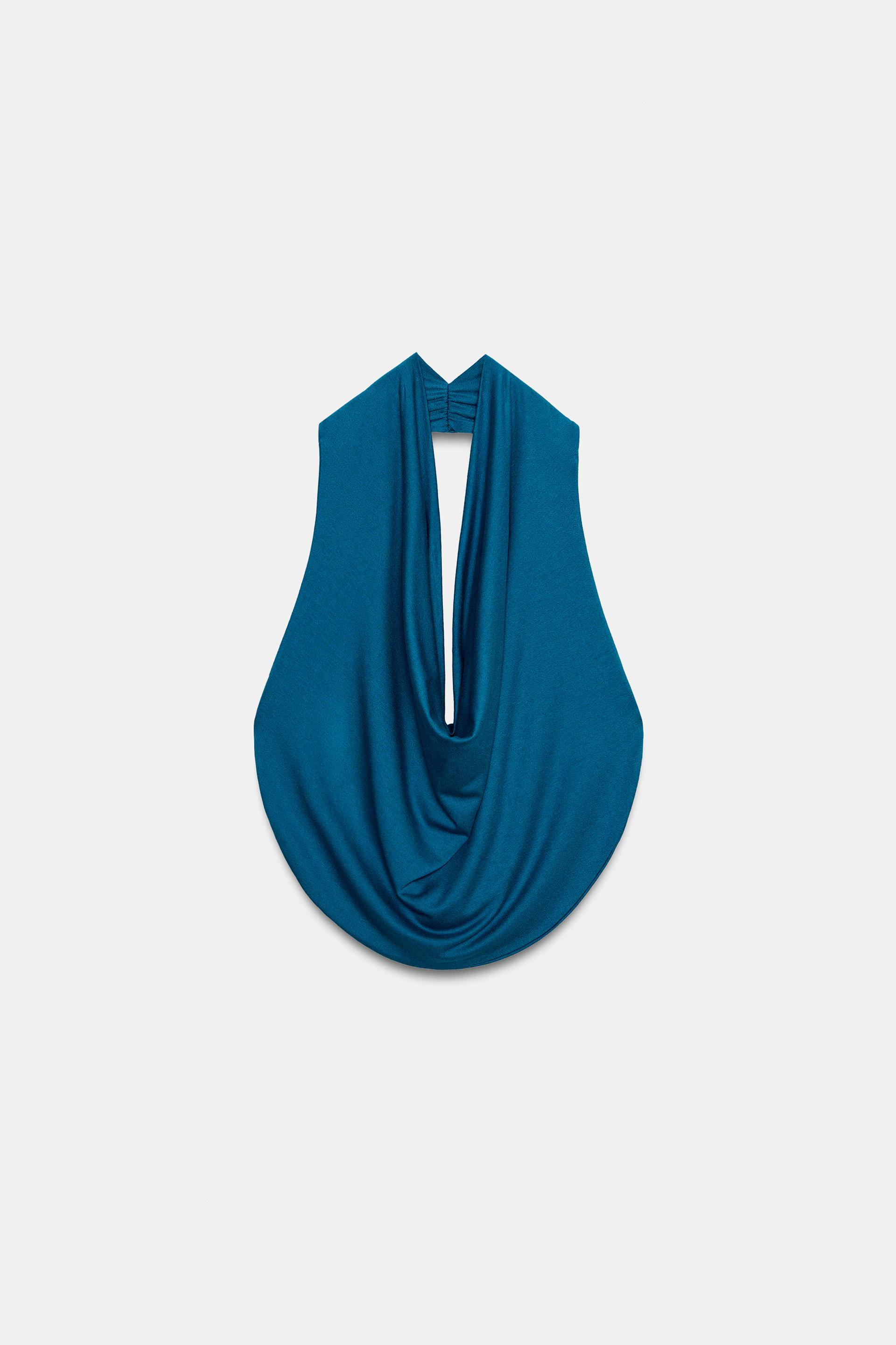DRAPED HALTER TOP by ZARA