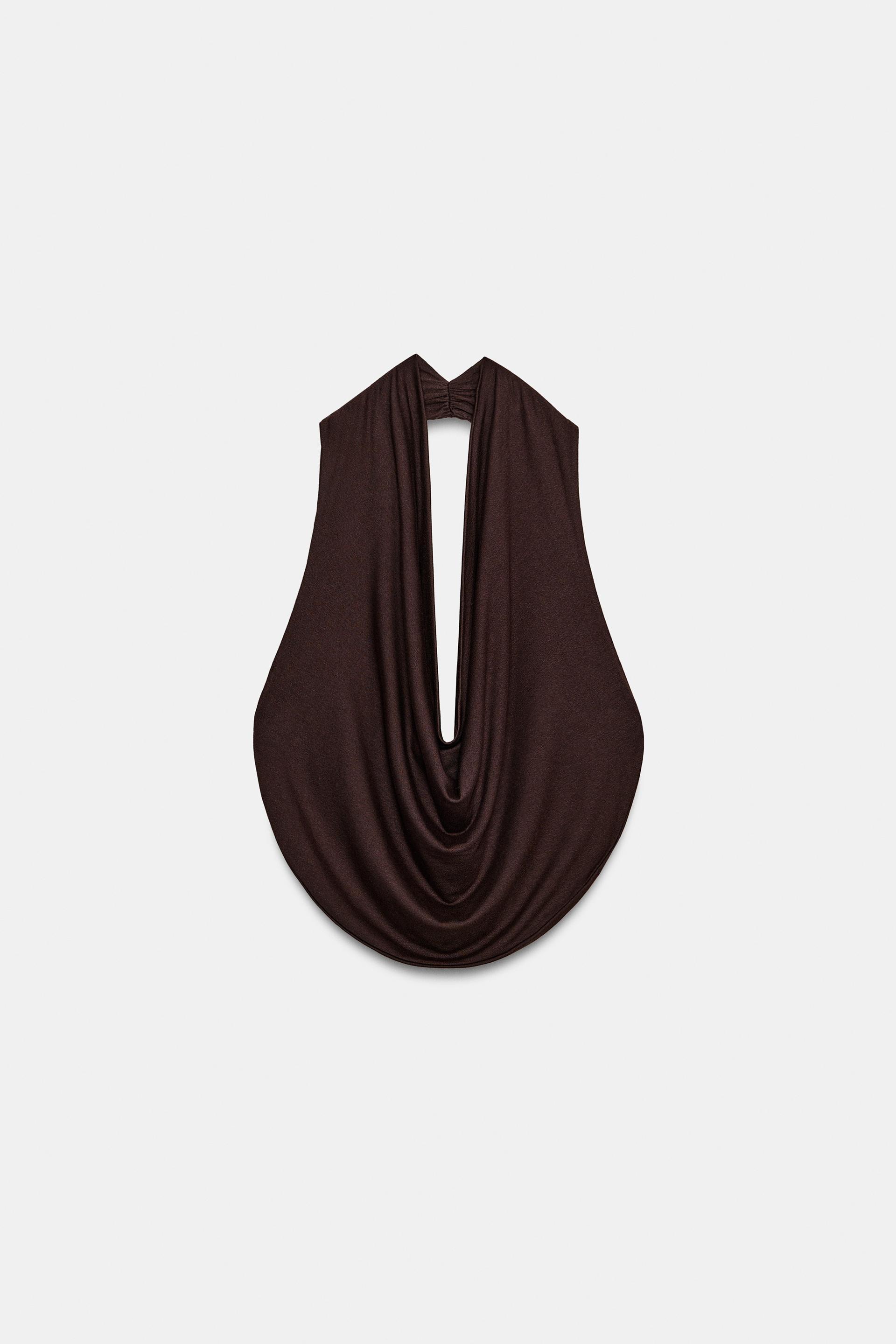 DRAPED HALTER TOP by ZARA