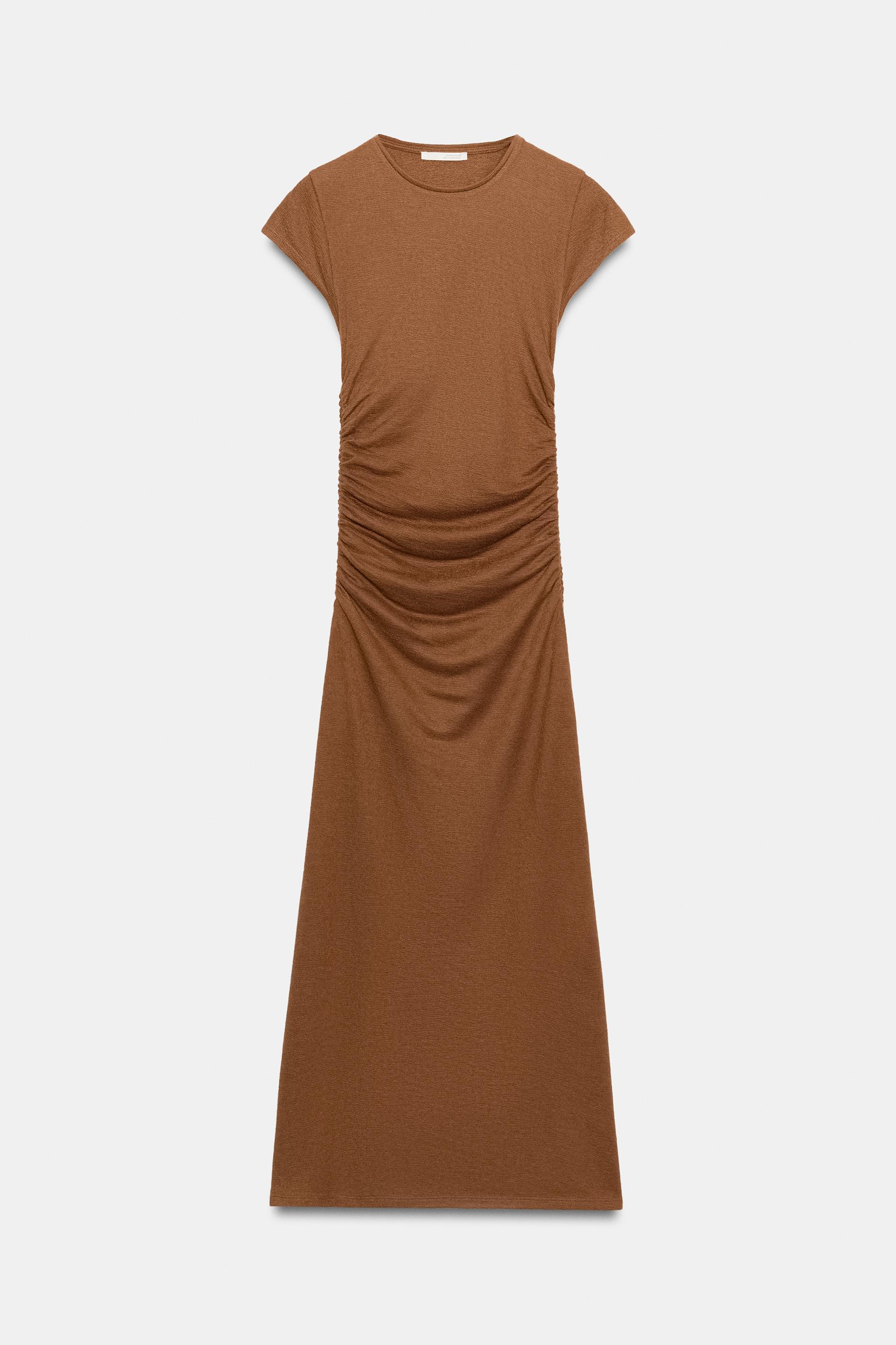 DRAPED MIDI DRESS by ZARA