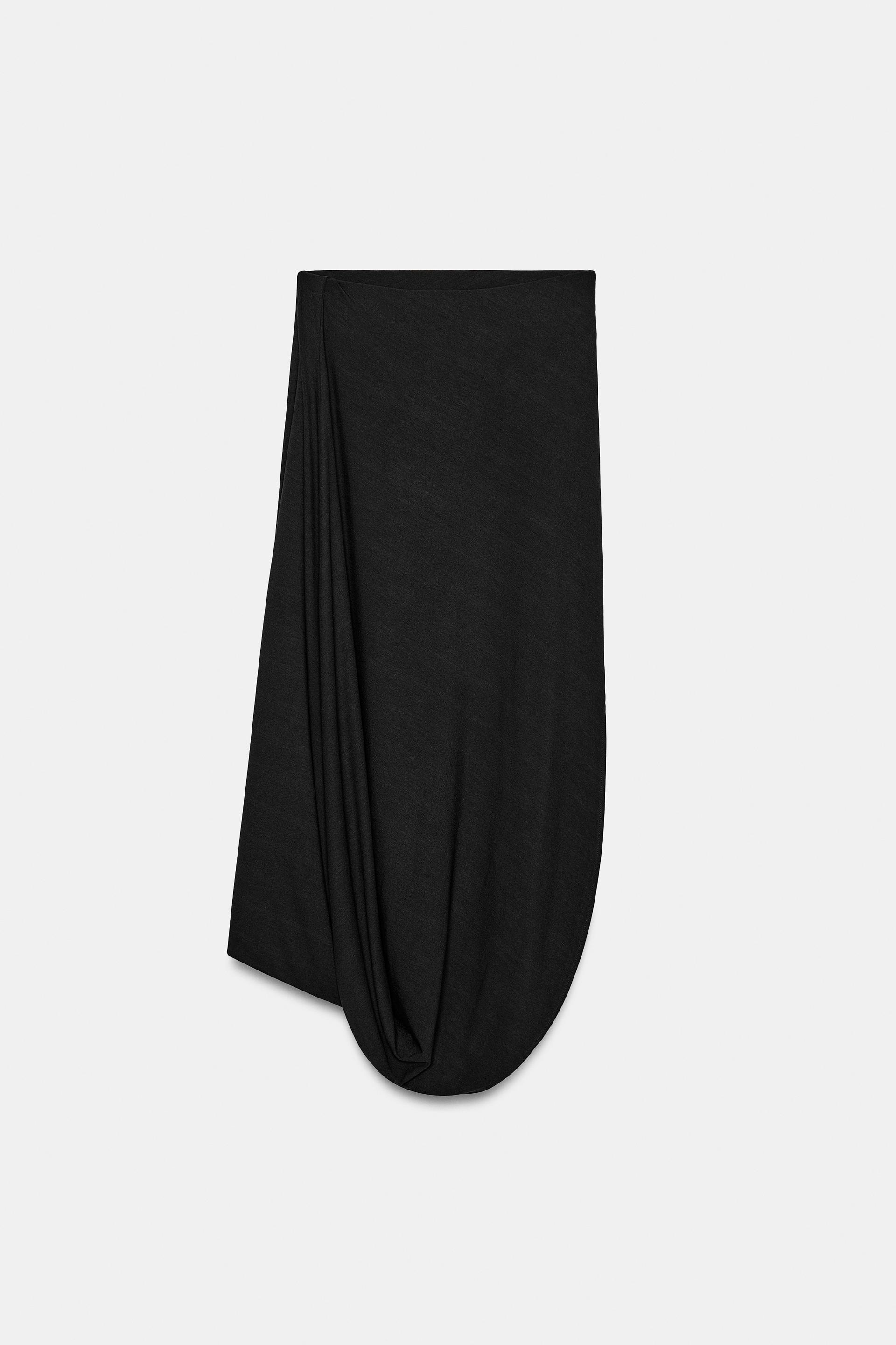 DRAPED MIDI SKIRT by ZARA