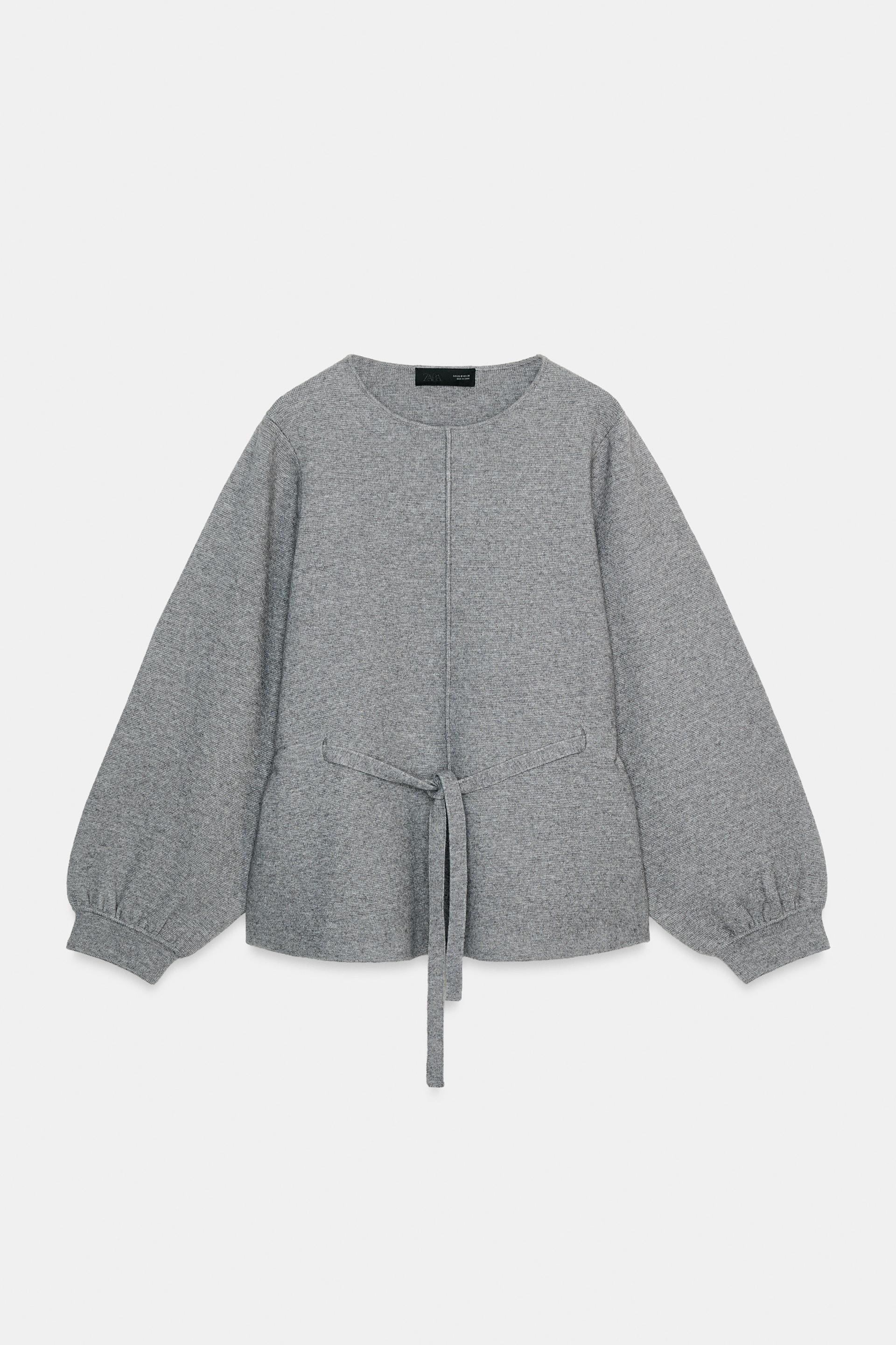 DRAWSTRING KNIT JUMPER by ZARA