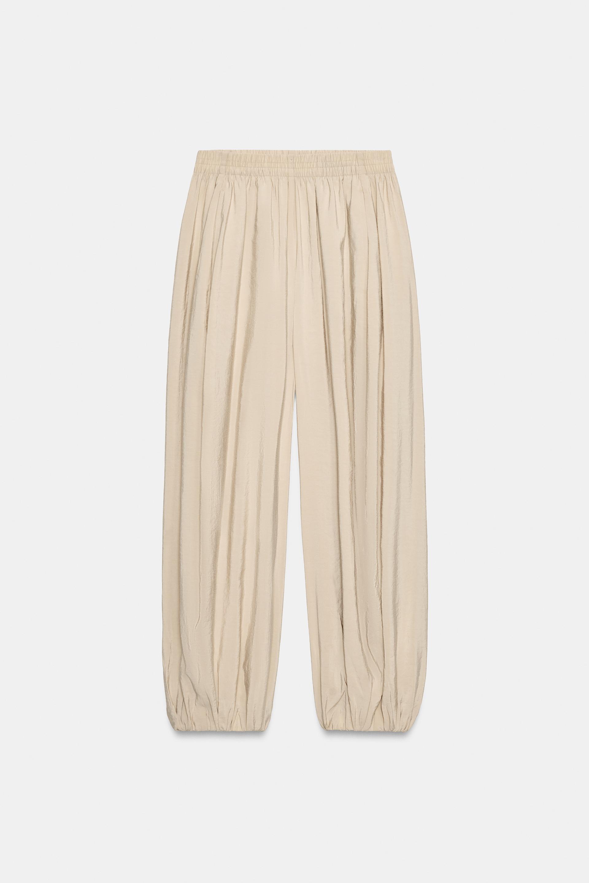 ELASTIC WAIST BALLOON PANTS by ZARA