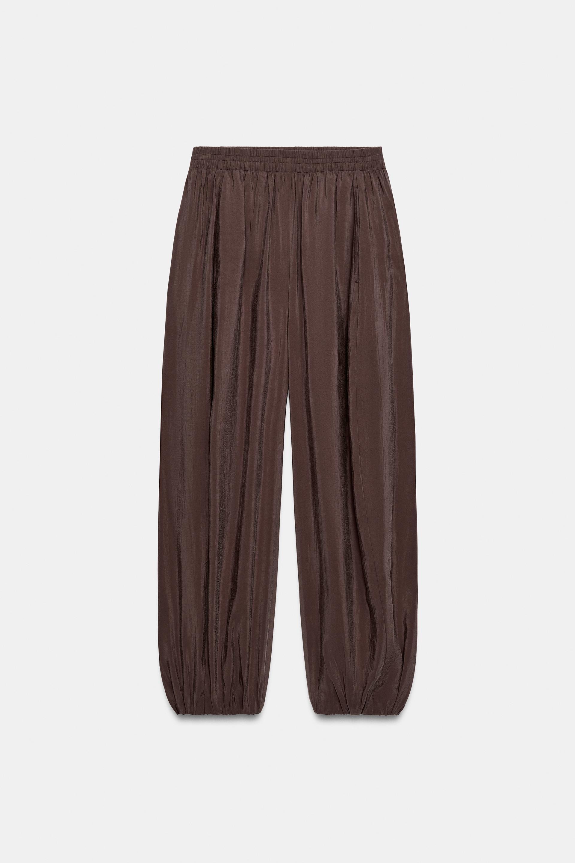 ELASTIC WAIST BALLOON PANTS by ZARA