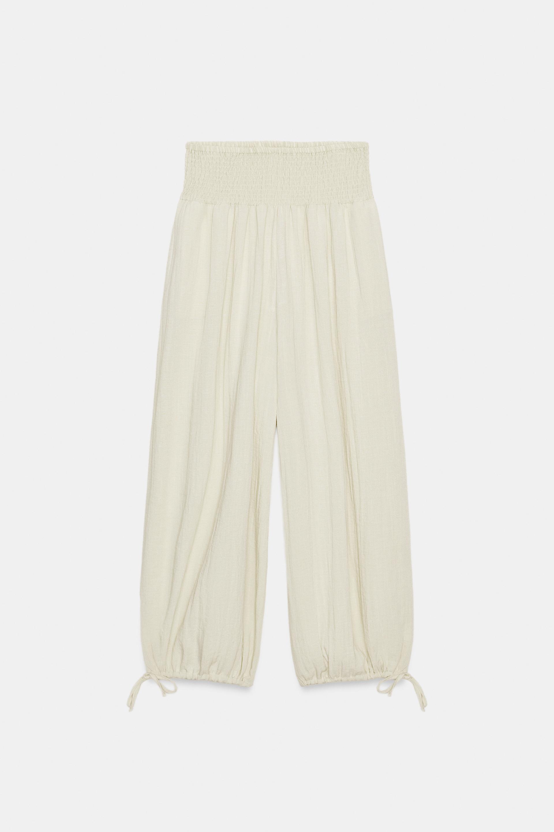 ELASTIC WAIST PANTS by ZARA