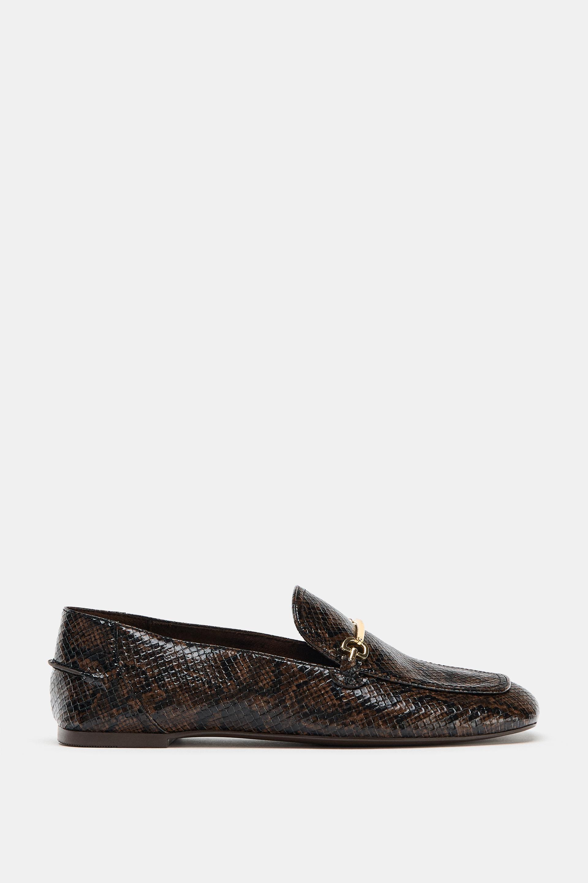 EMBOSSED BUCKLE LOAFERS by ZARA