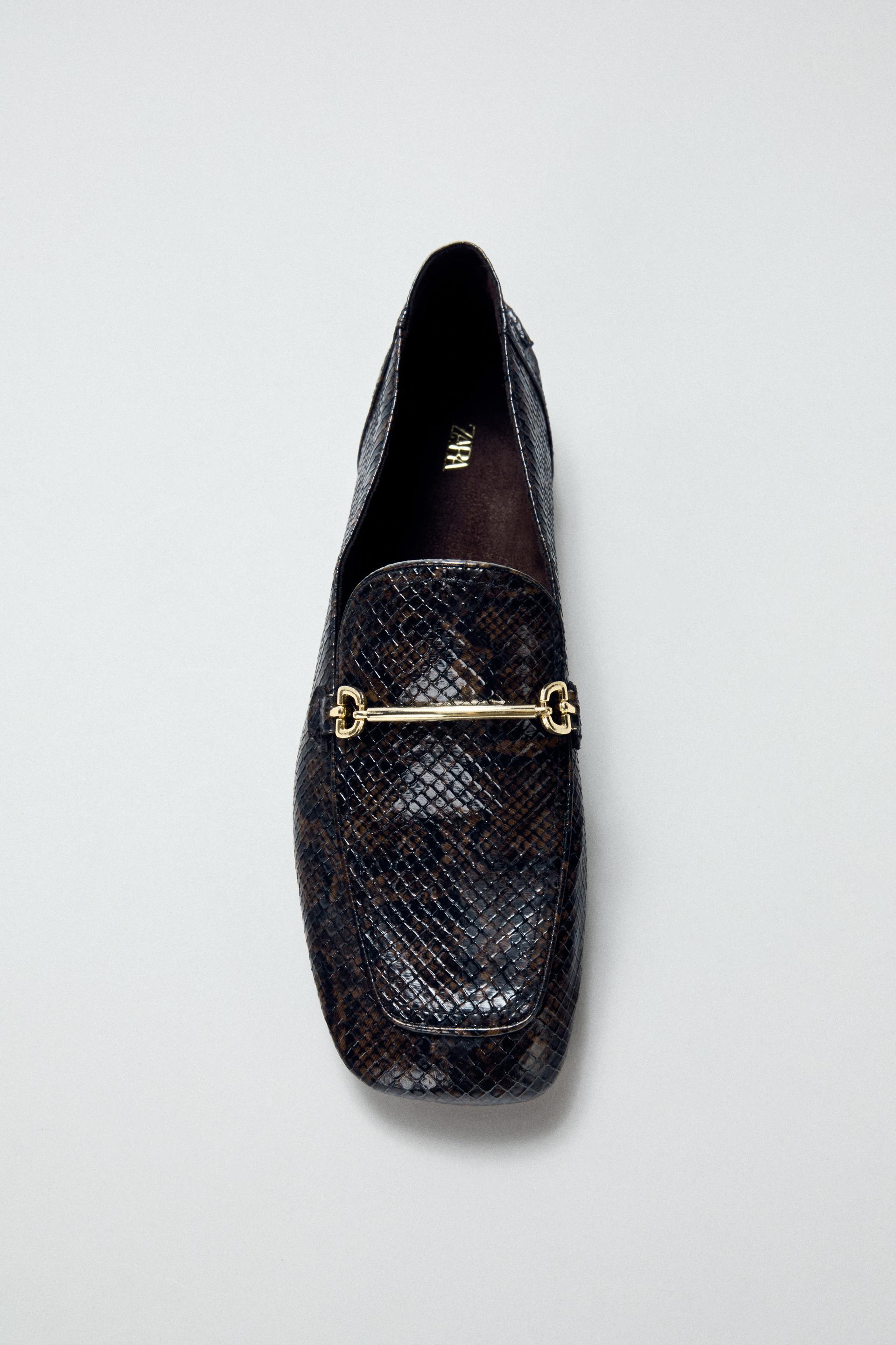 EMBOSSED BUCKLE LOAFERS by ZARA