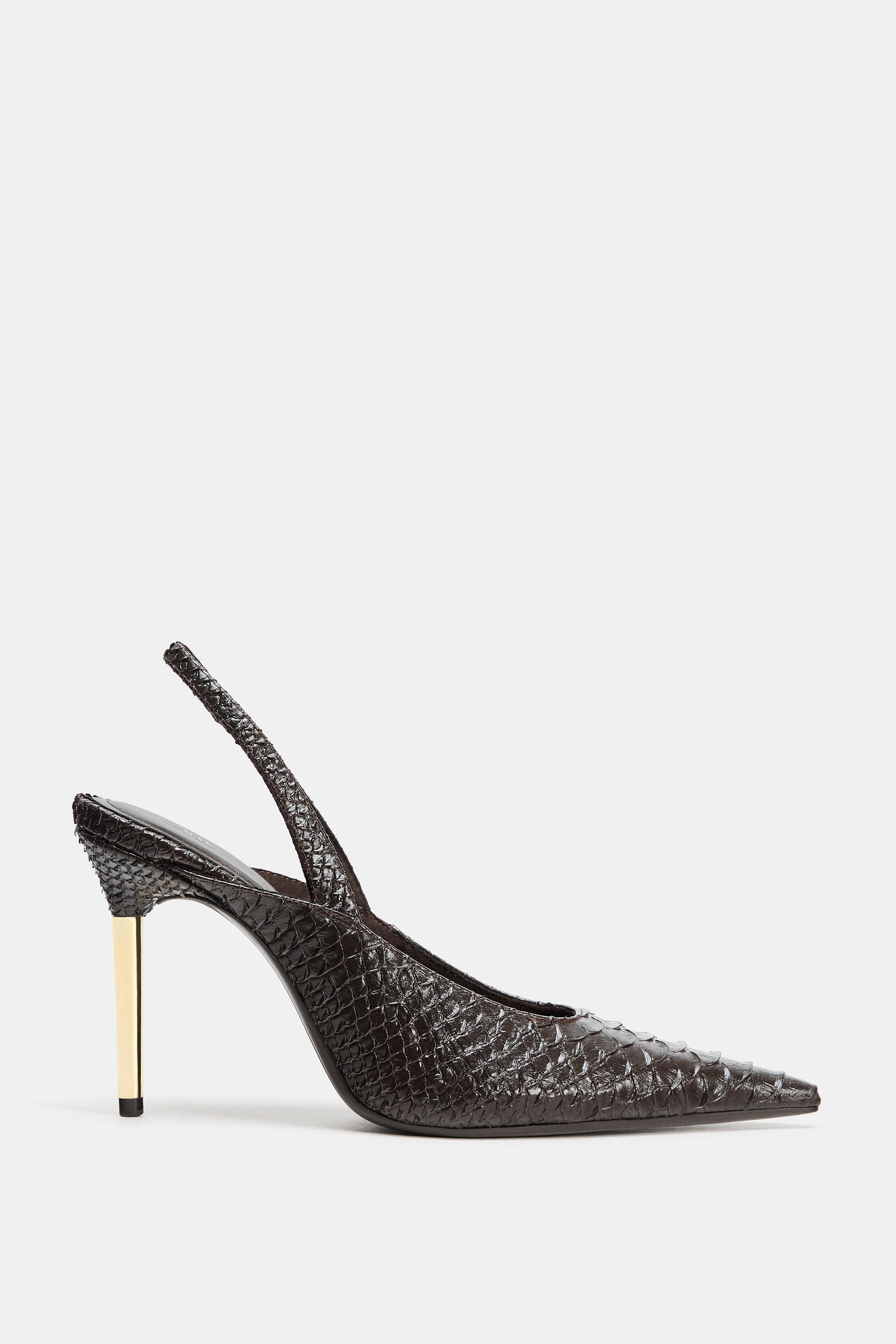 EMBOSSED SLINGBACK SHOES by ZARA