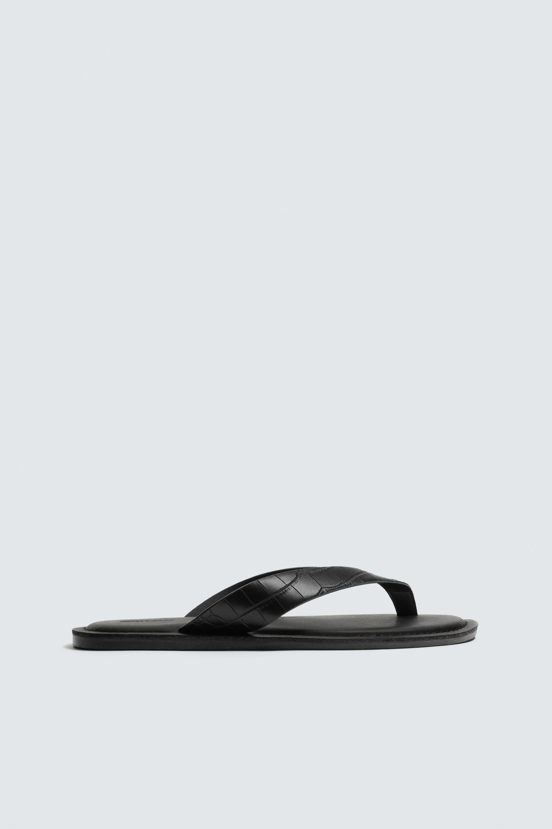 EMBOSSED STRAP SANDALS by ZARA