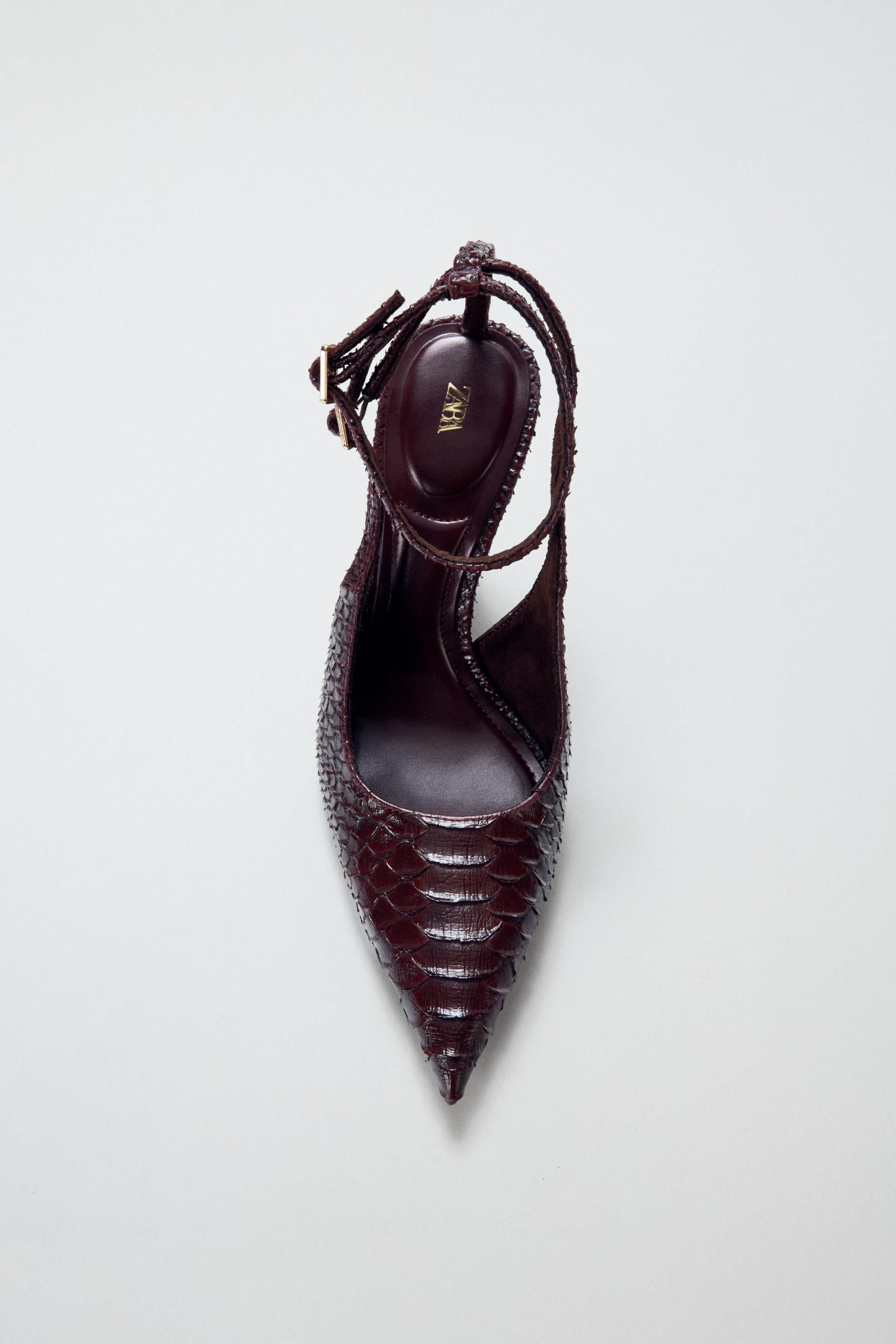 EMBOSSED WEDGE SHOES by ZARA