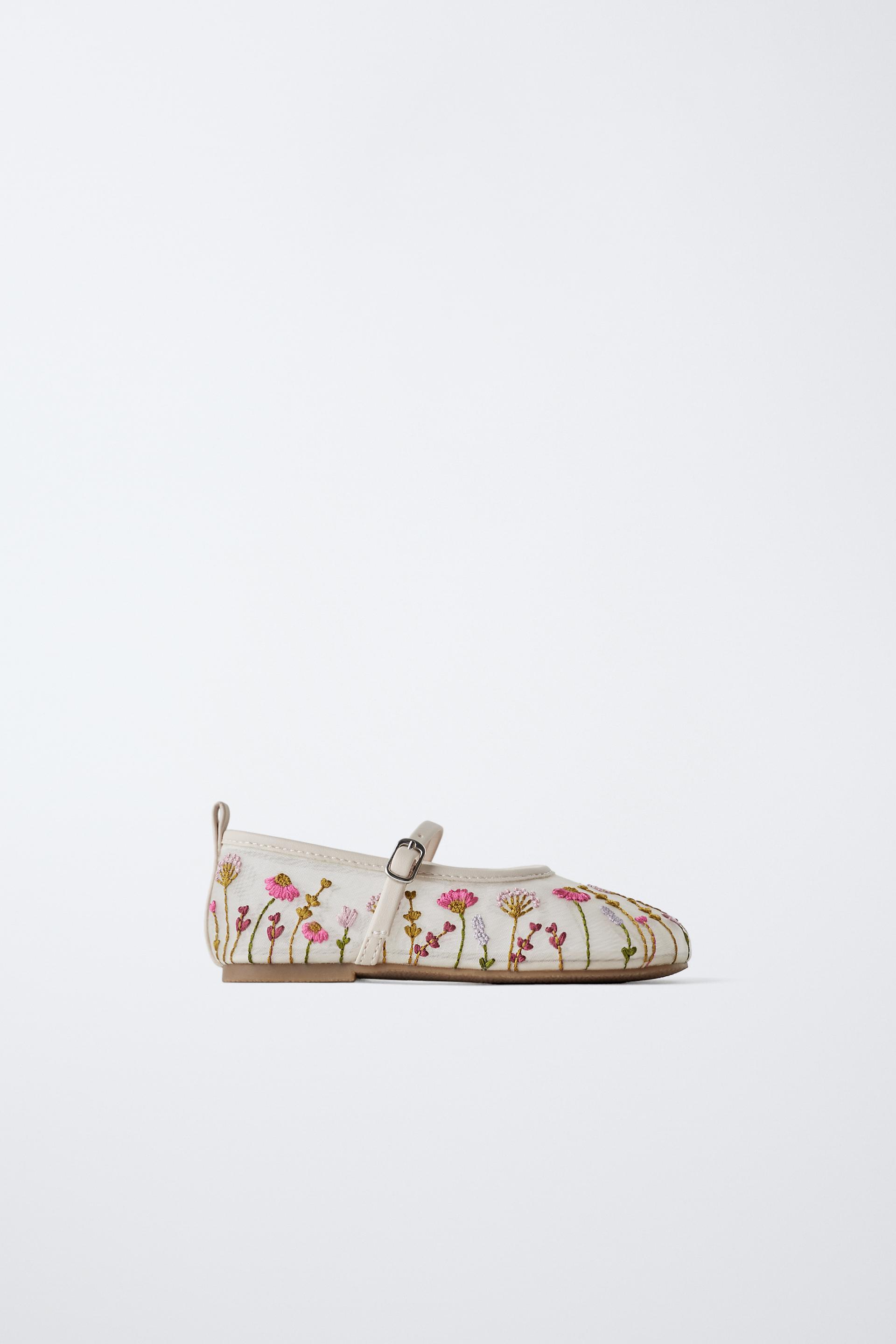 EMBROIDERED BALLET FLATS by ZARA