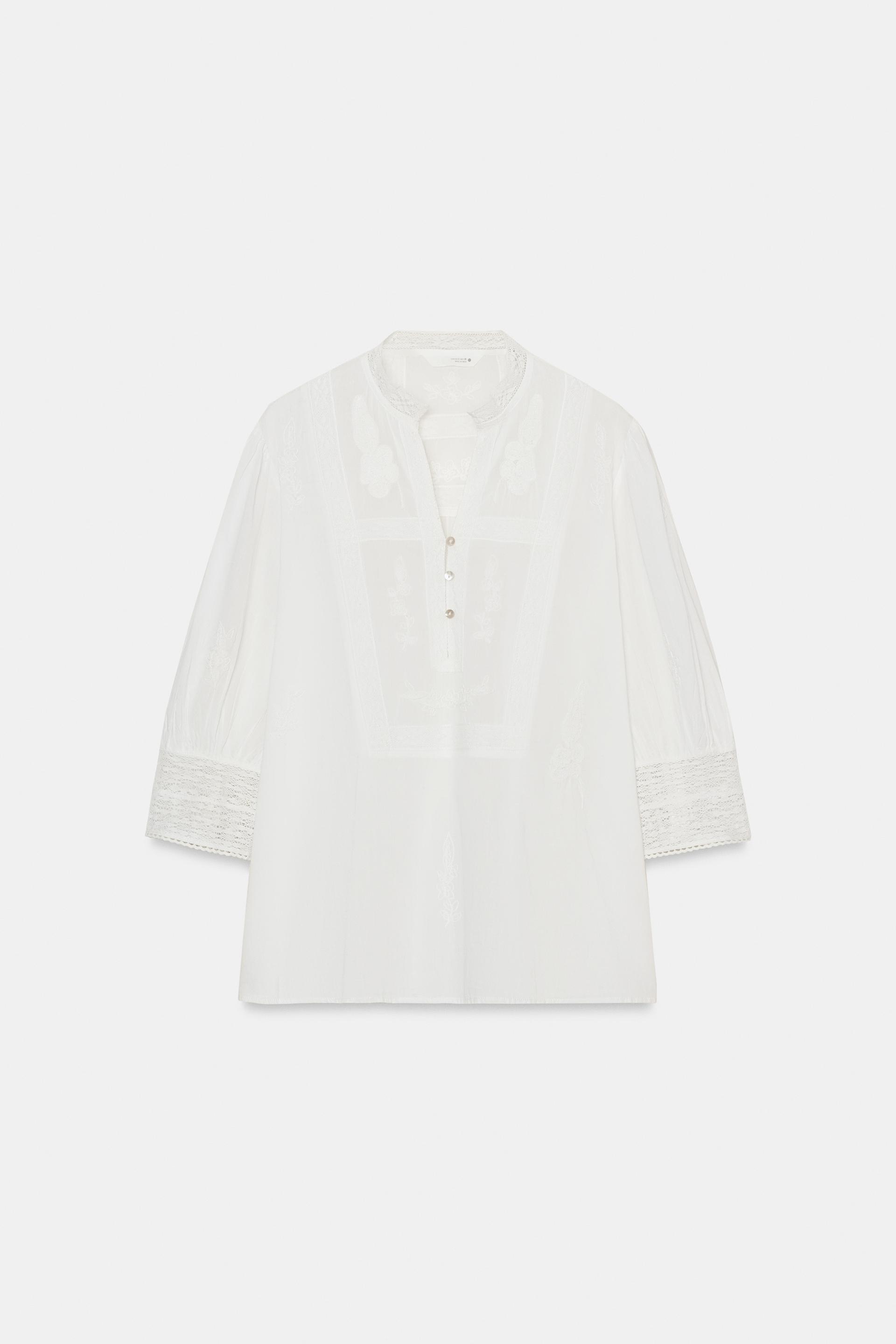 EMBROIDERED BLOUSE ZW COLLECTION by ZARA