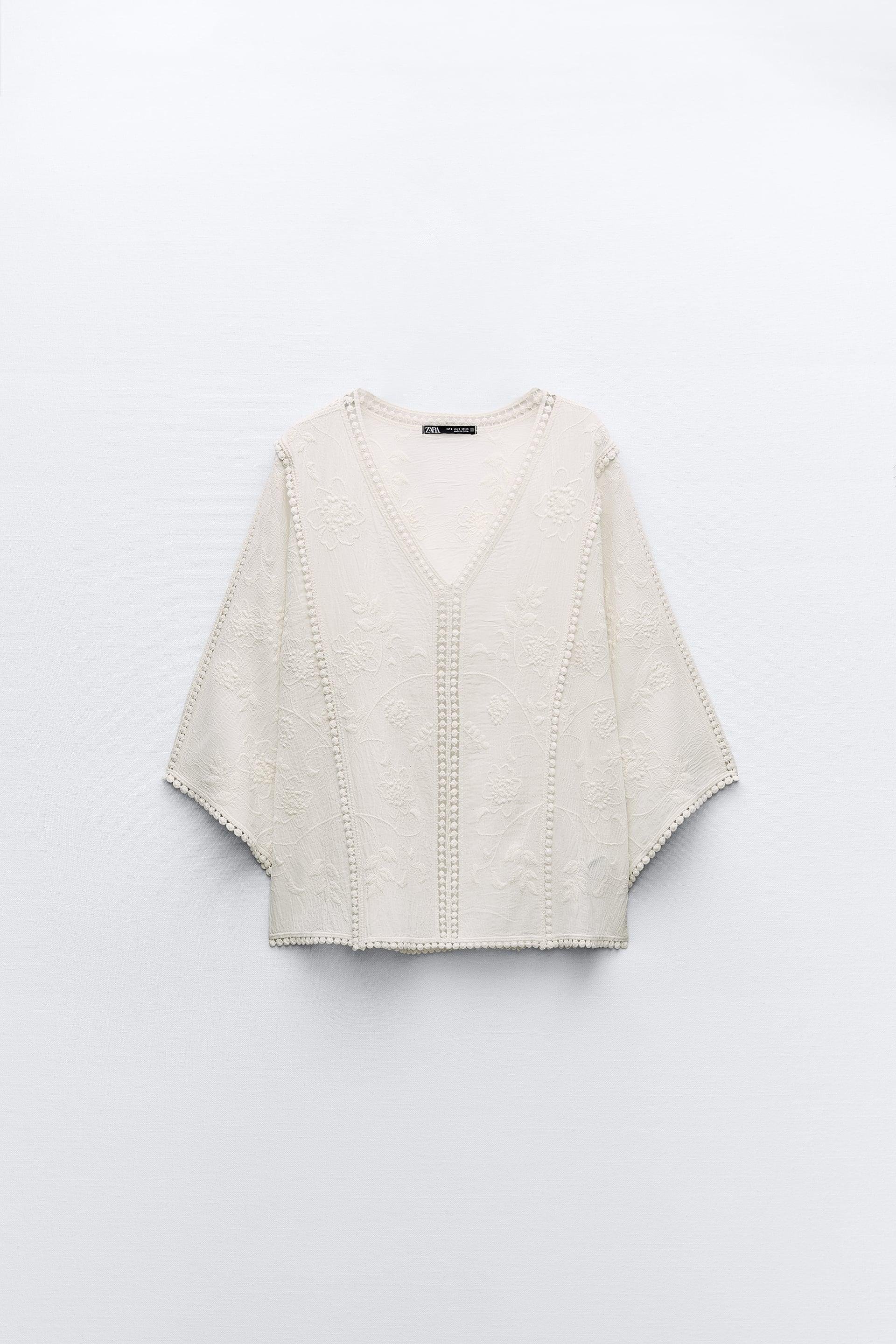 EMBROIDERED BLOUSE by ZARA