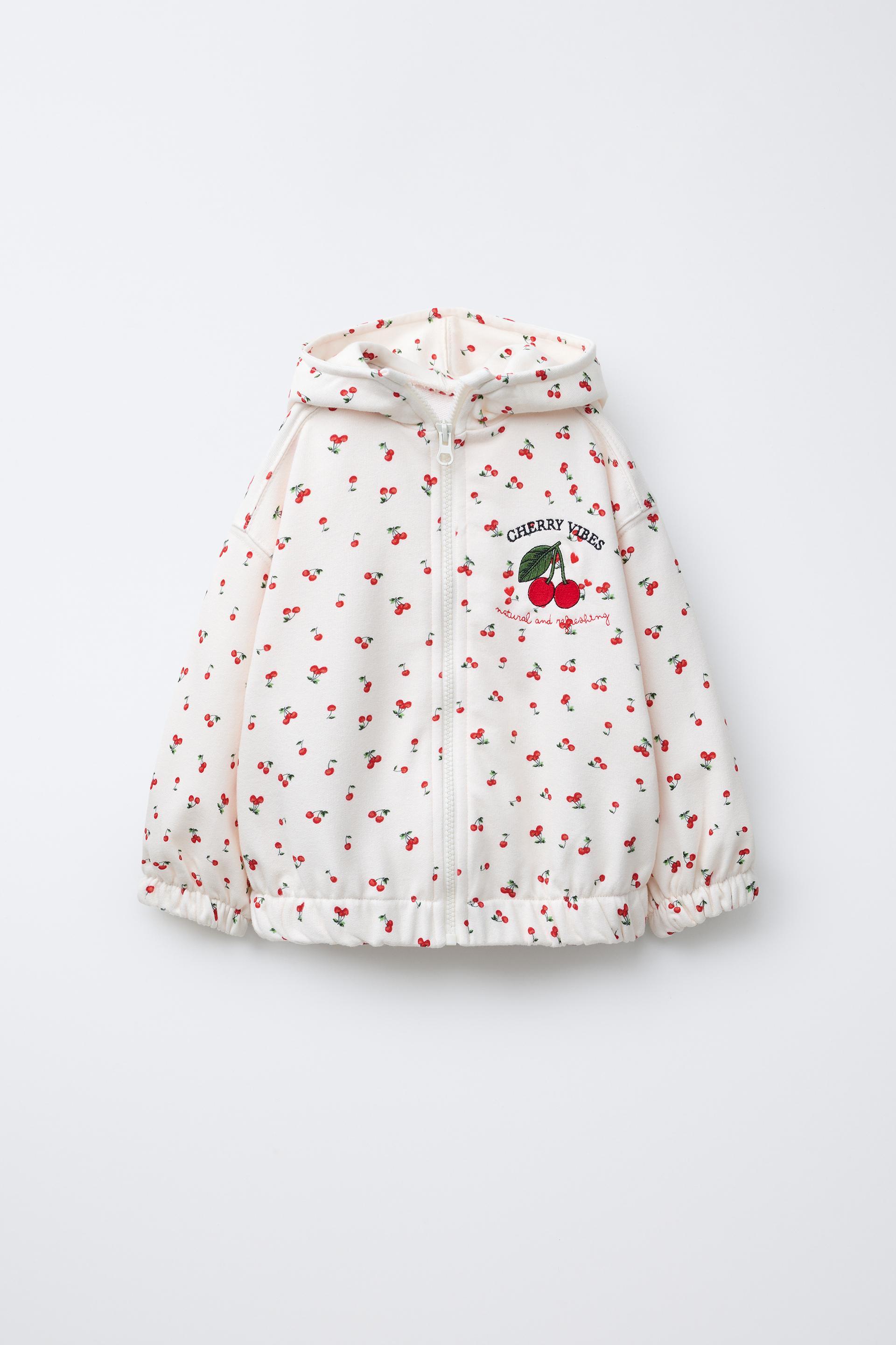 EMBROIDERED CHERRY HOODIE by ZARA