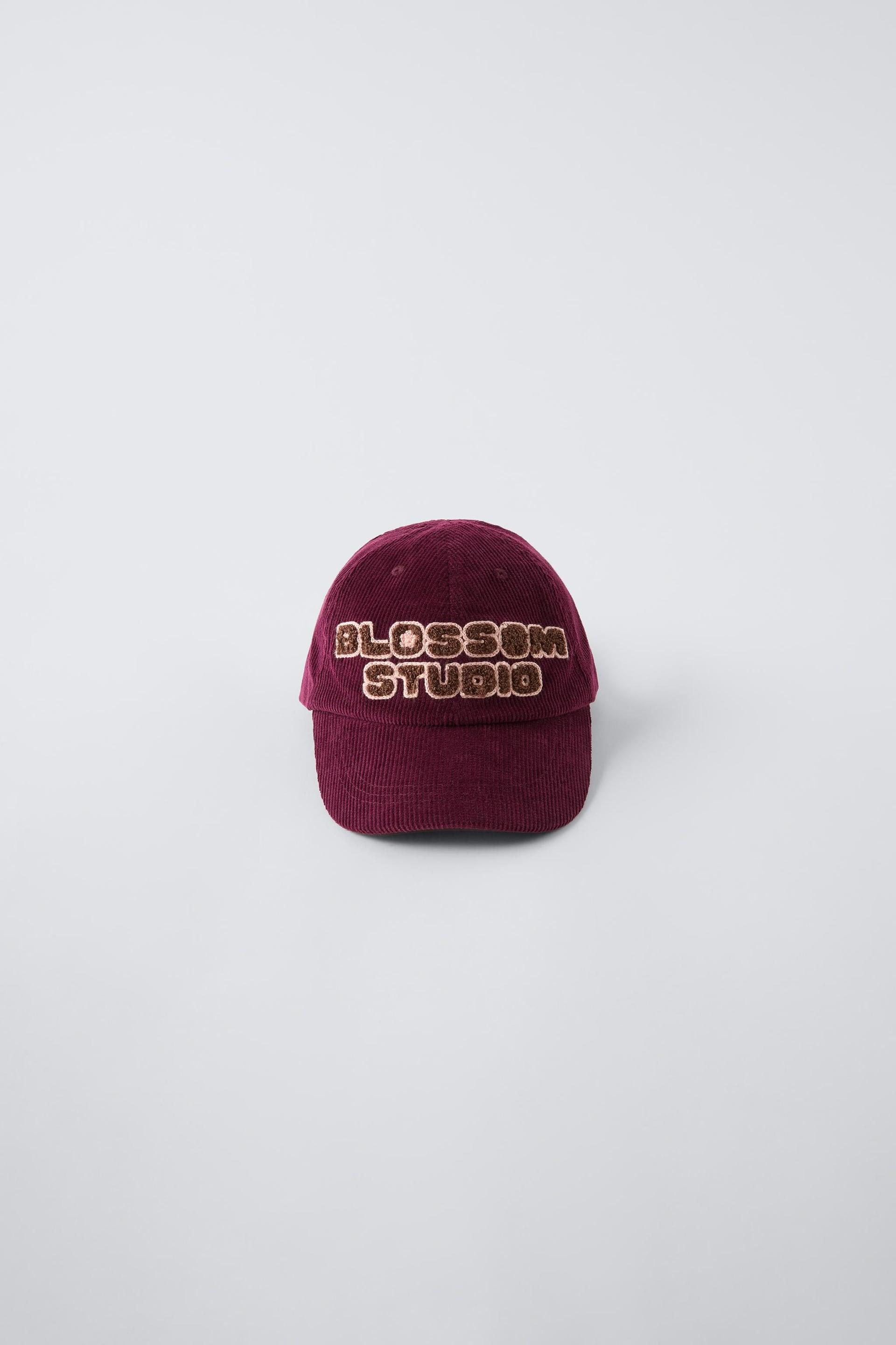 EMBROIDERED CORDUROY CAP by ZARA