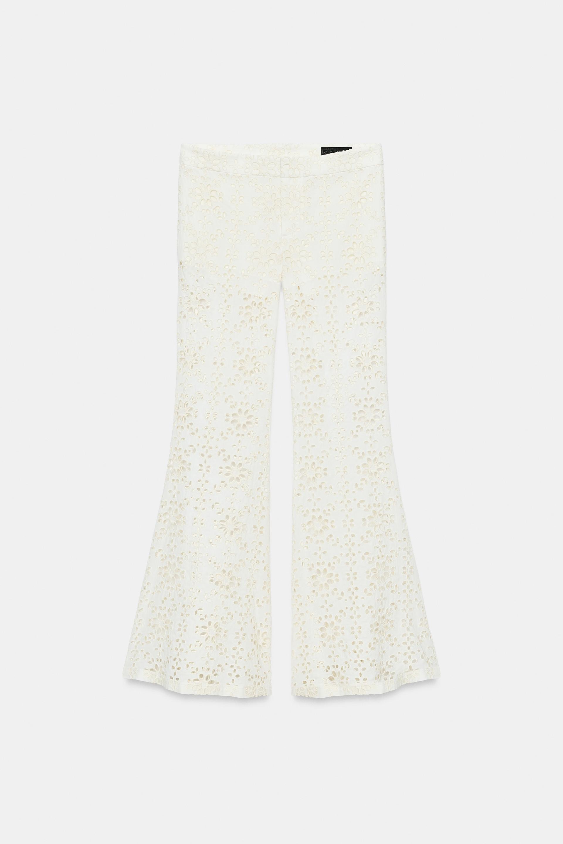 EMBROIDERED FLARE PANTS ZW COLLECTION by ZARA