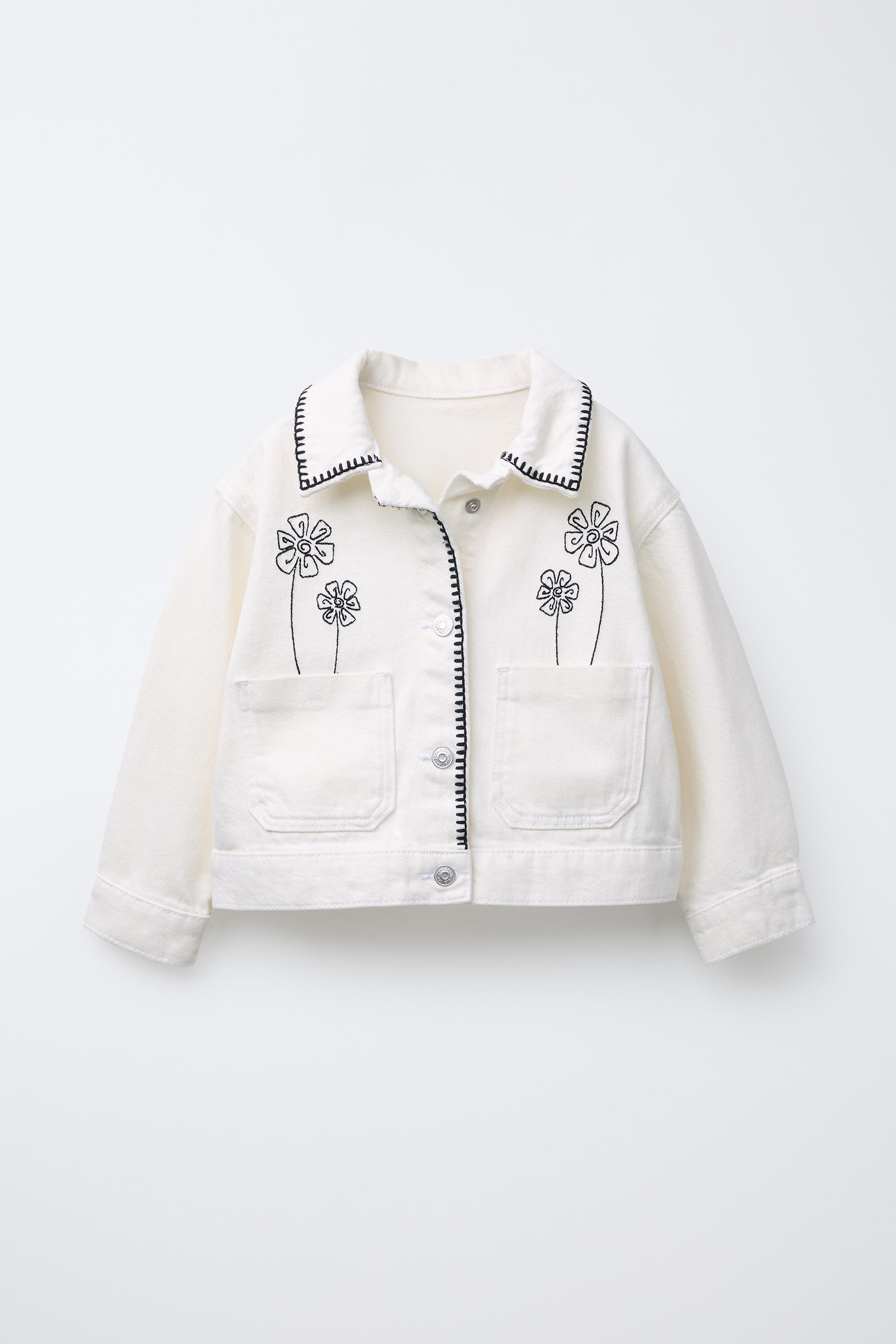 EMBROIDERED FLORAL DENIM JACKET by ZARA