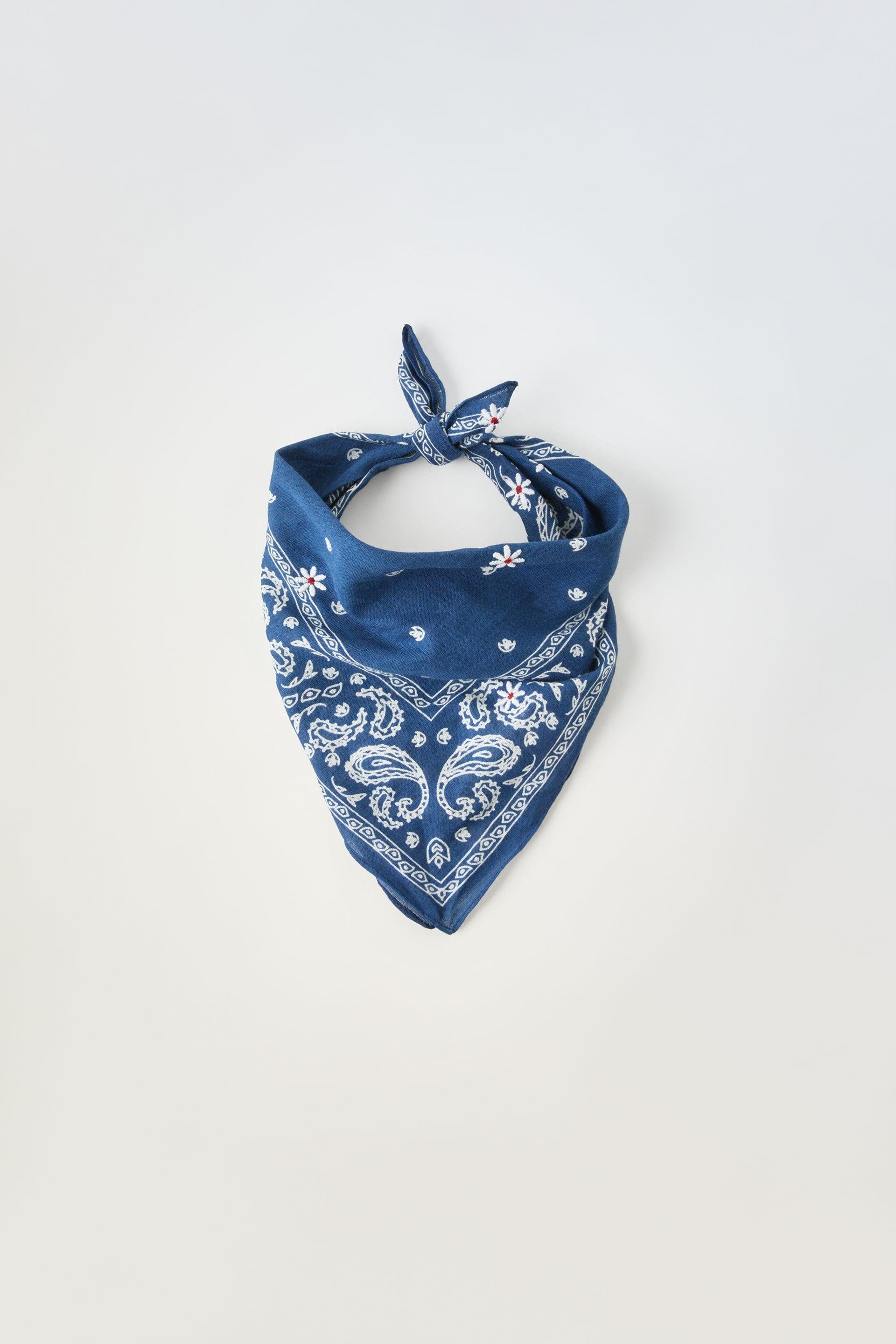 EMBROIDERED FLORAL PRINT BANDANA by ZARA