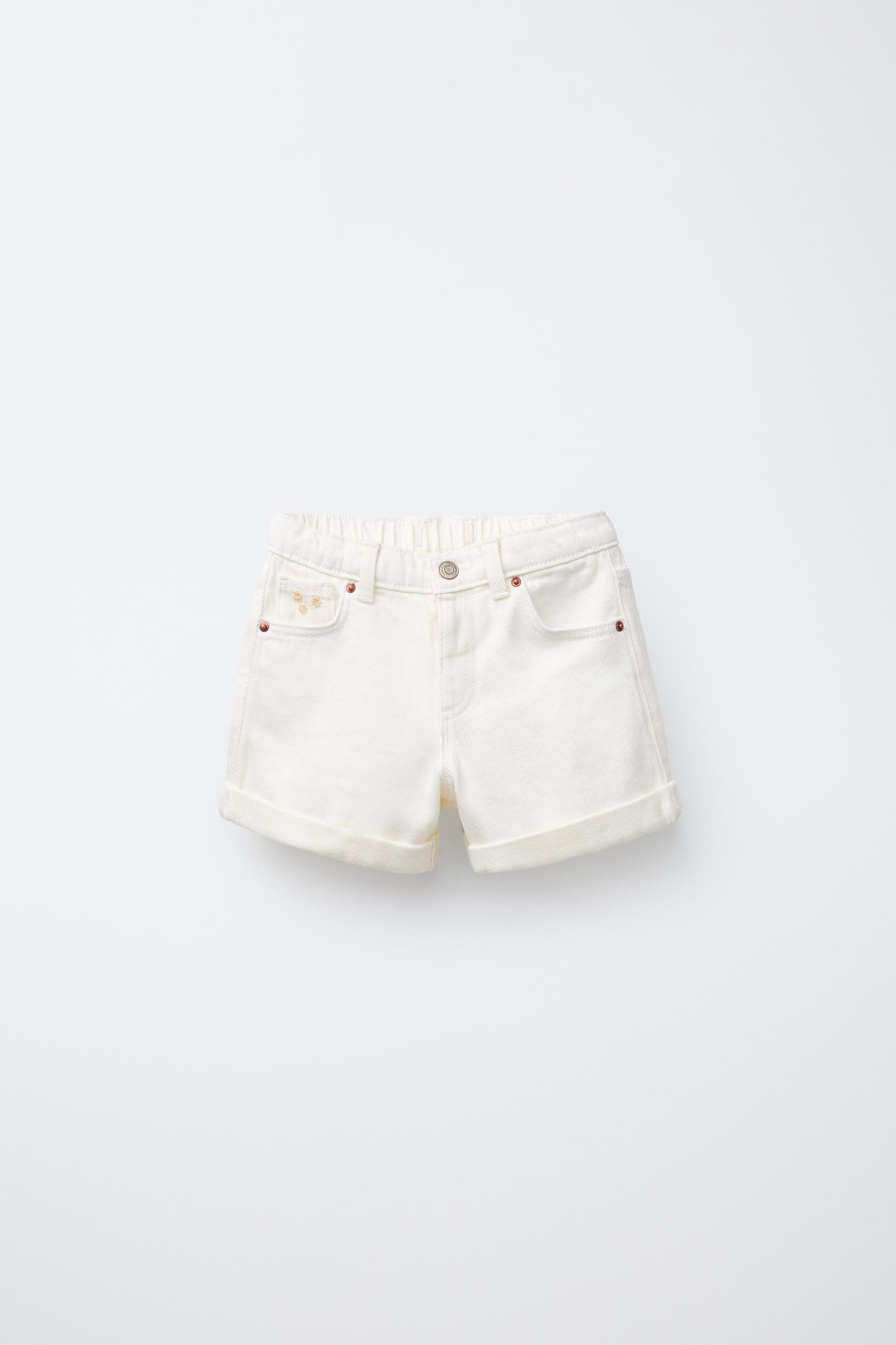 EMBROIDERED FLOWER DENIM SHORTS by ZARA